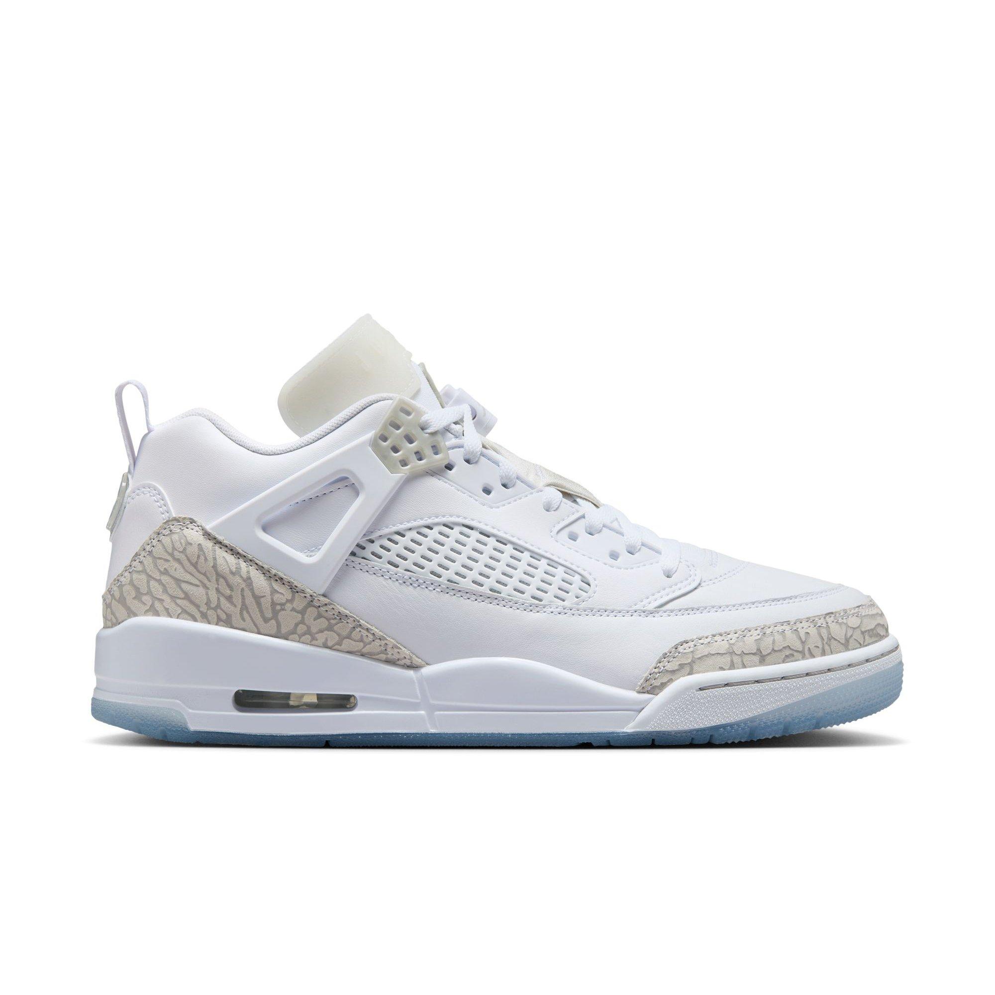 Jordan Spizike Low "White/Neutral Grey/Metallic Silver" Men's Shoe - WHITE/SILVER Thumbnail View 1
