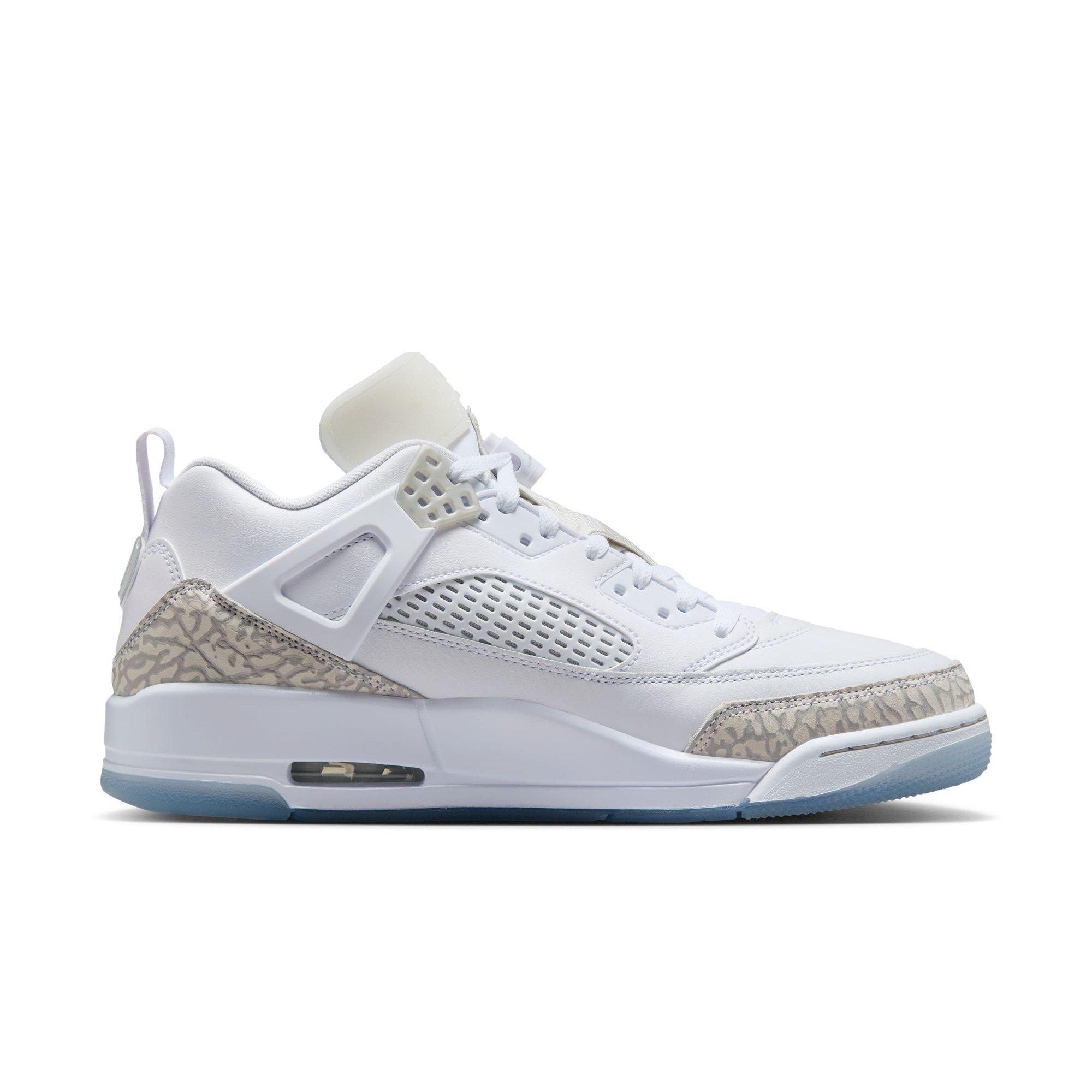Jordan Spizike Low "White/Neutral Grey/Metallic Silver" Men's Shoe - WHITE/SILVER Thumbnail View 2
