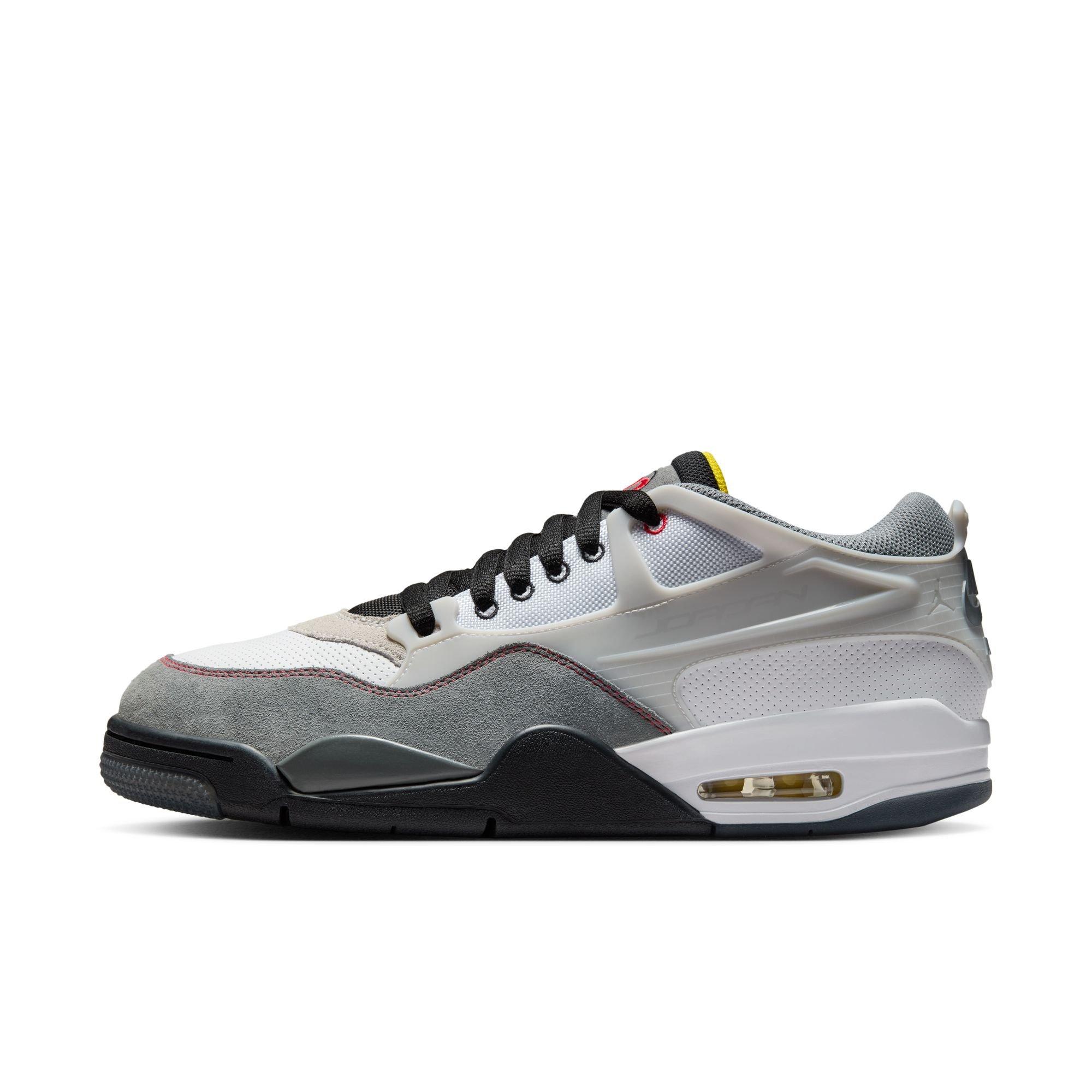 Jordan 4 RM Premium "White/Fire Red/Black/Smoke Grey" Men's Shoe - WHITE/GREY Thumbnail View 3