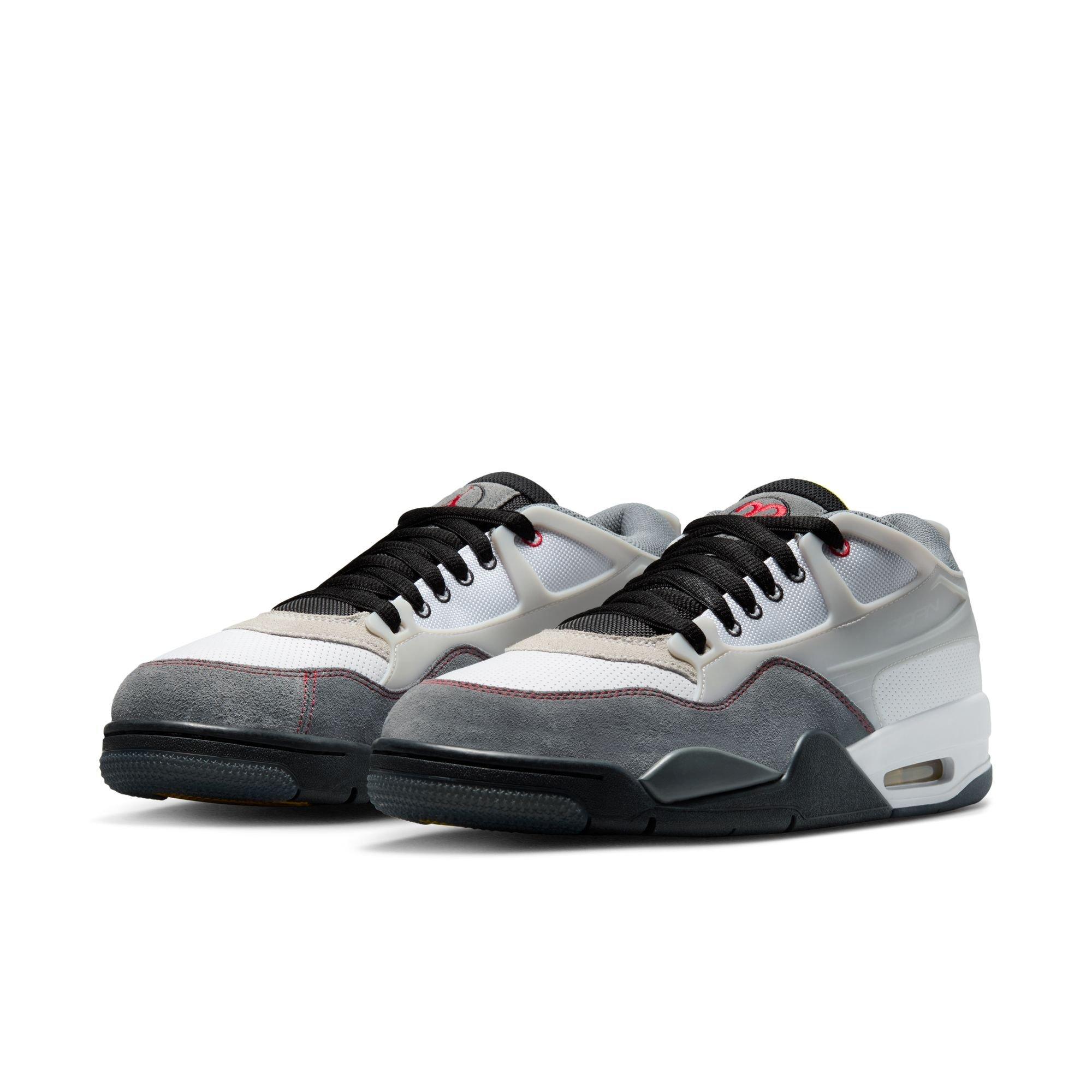 Jordan 4 RM Premium "White/Fire Red/Black/Smoke Grey" Men's Shoe - WHITE/GREY Thumbnail View 5