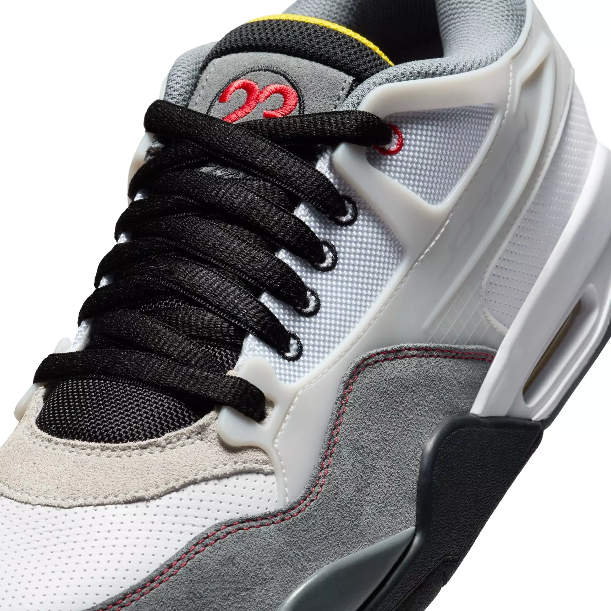 Jordan 4 RM Premium "White/Fire Red/Black/Smoke Grey" Men's Shoe - WHITE/GREY