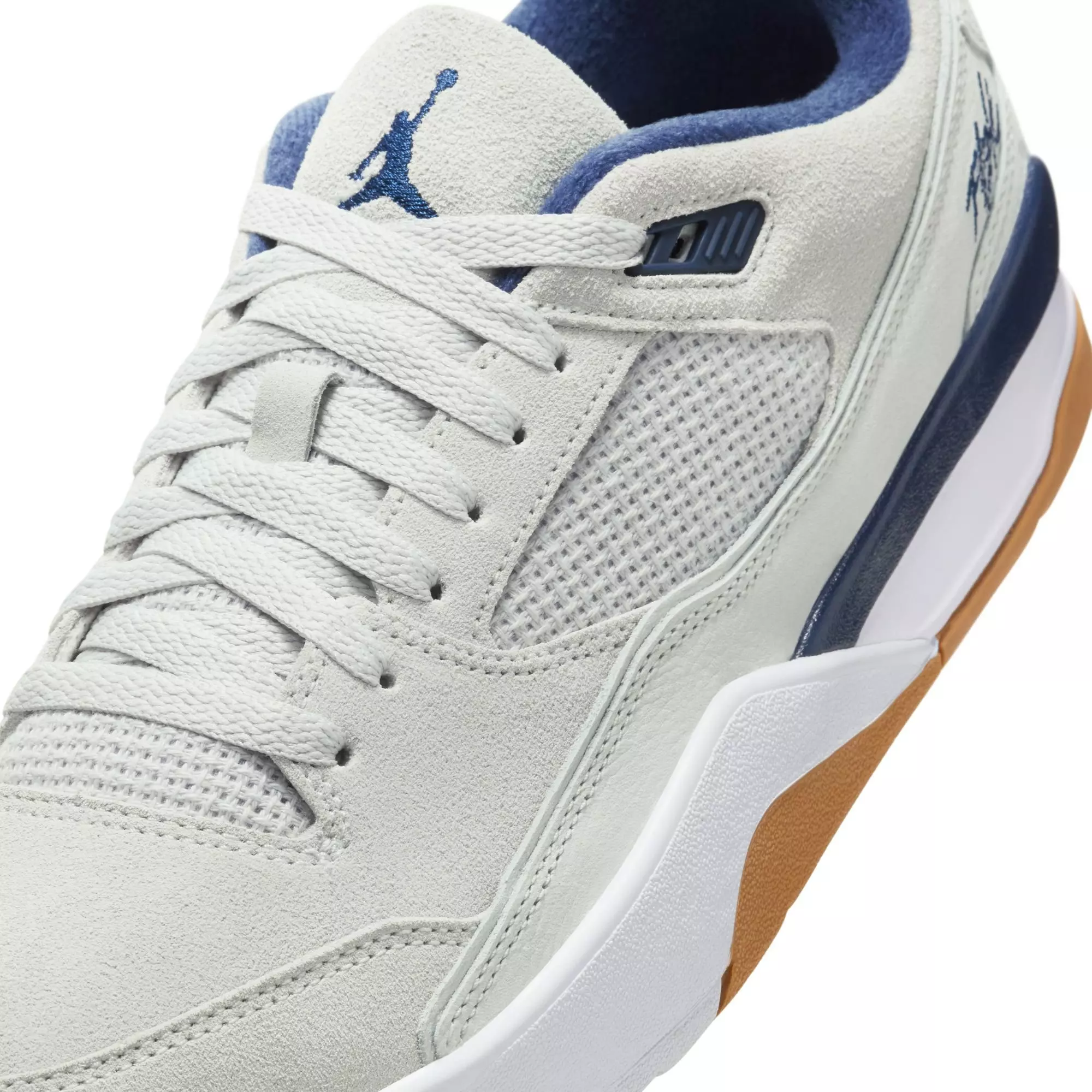 Jordan Flight Court "Neutral Grey/Midnight Navy/White" Men's Shoe - GREY/NAVY