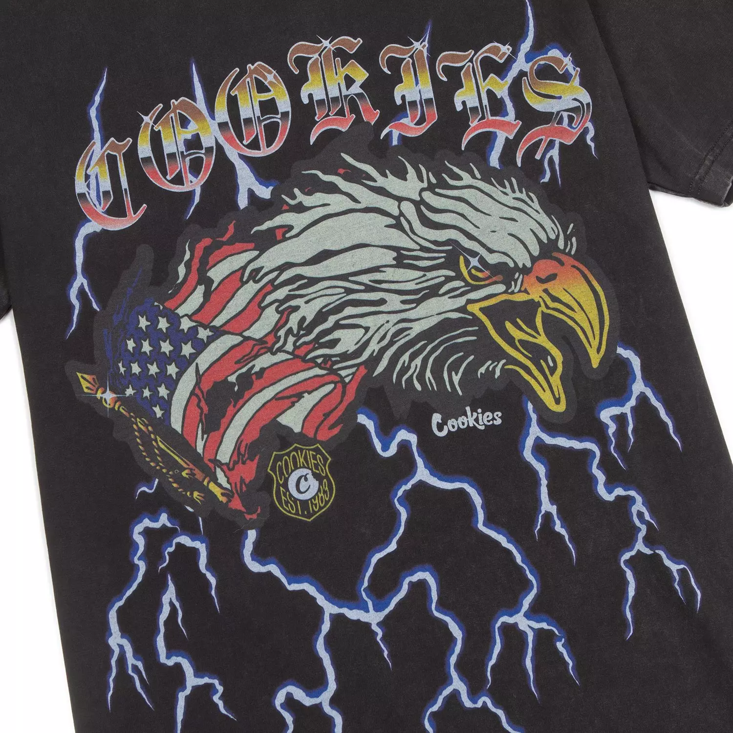 Cookies Men's Essential Ribbed Tee - Semi Flash - BLACK