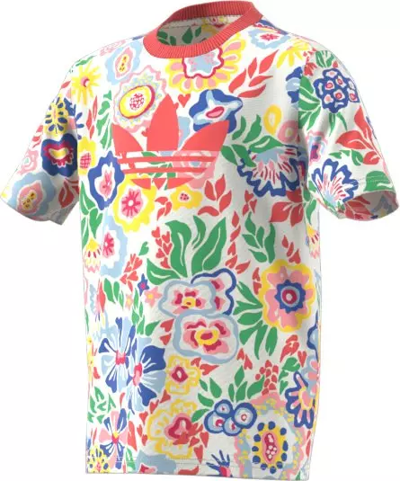 adidas Originals Big Girls' x Liberty London Tee - WHITE/MULTI