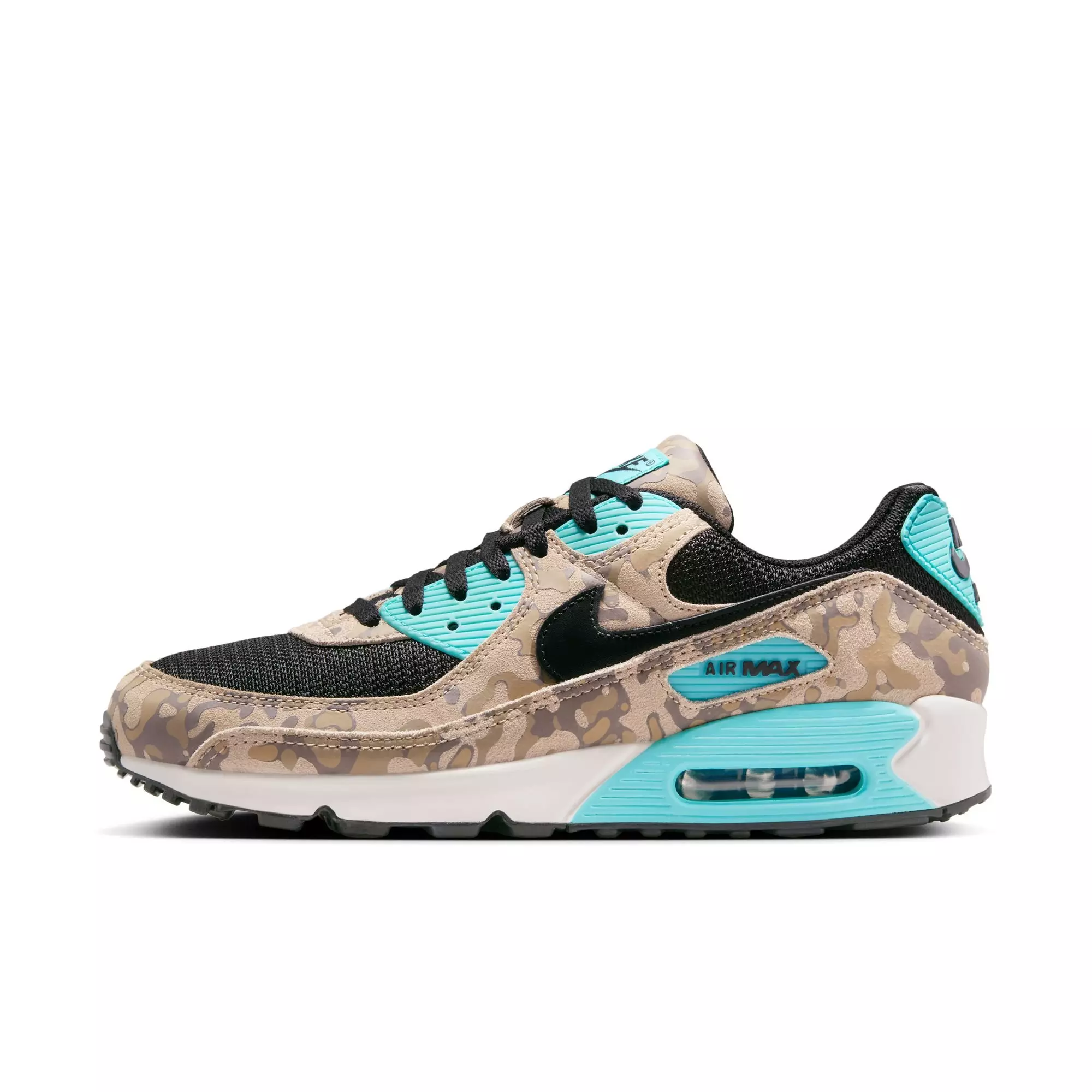 Nike Air Max 90 Premium "Sanddrift/Black/Aurora Green/Khaki" Men's Shoe - MULTI-COLOR