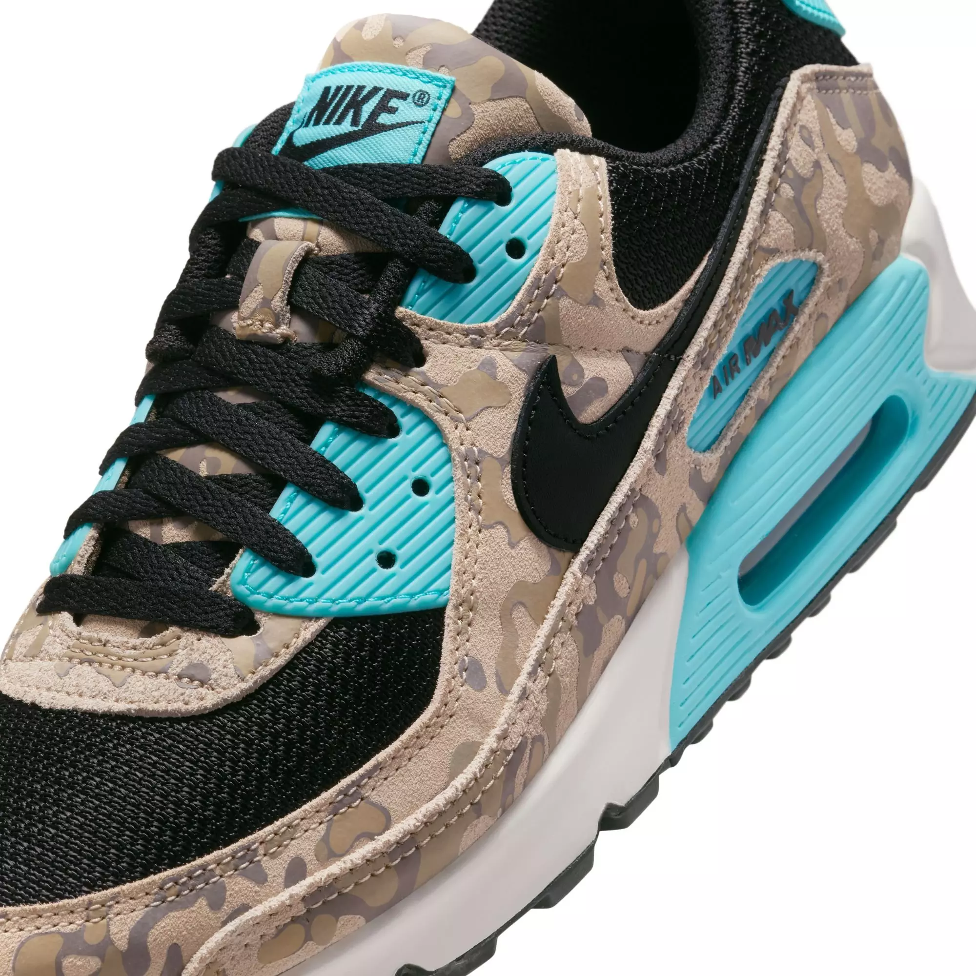 Nike Air Max 90 Premium "Sanddrift/Black/Aurora Green/Khaki" Men's Shoe - MULTI-COLOR