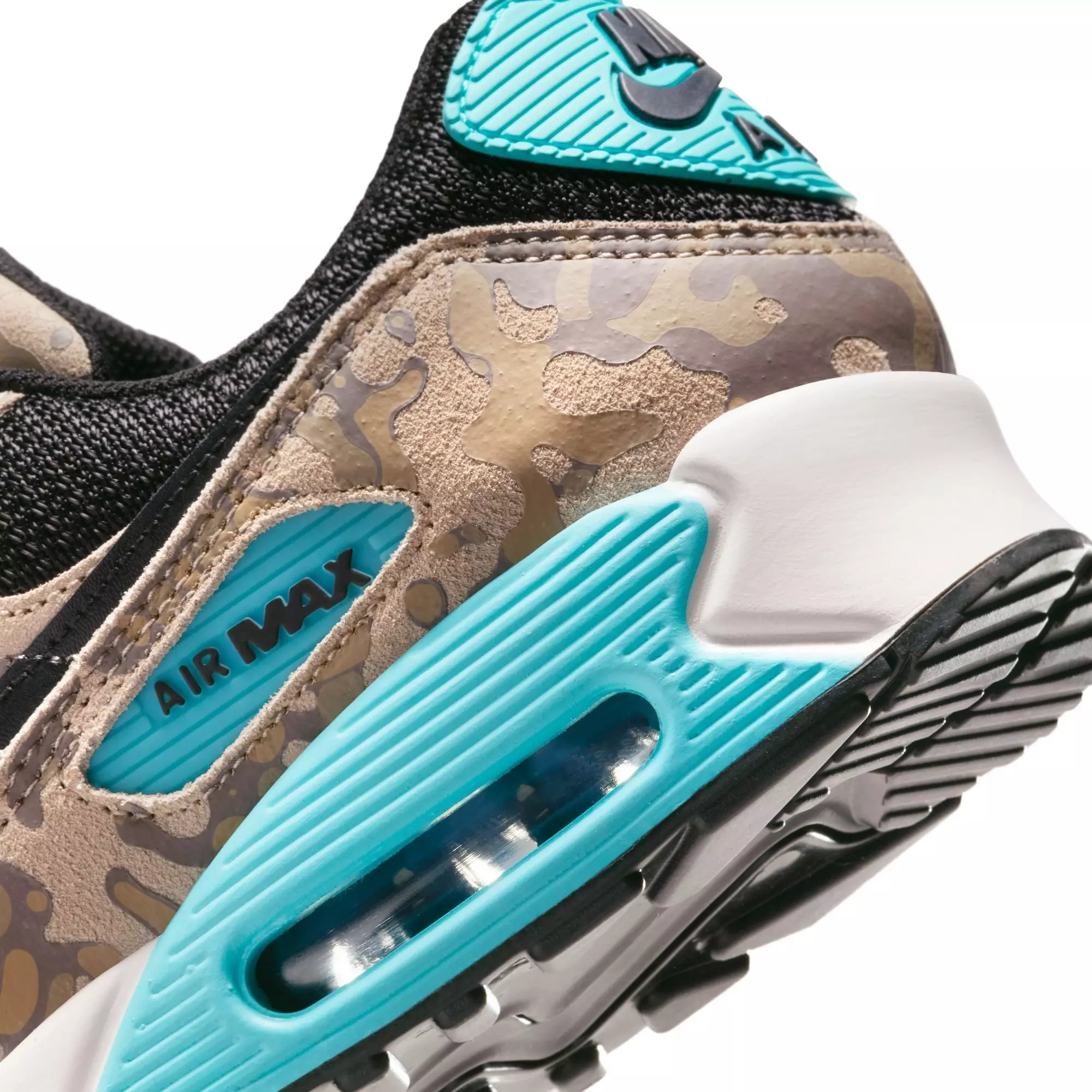 Nike Air Max 90 Premium "Sanddrift/Black/Aurora Green/Khaki" Men's Shoe - MULTI-COLOR