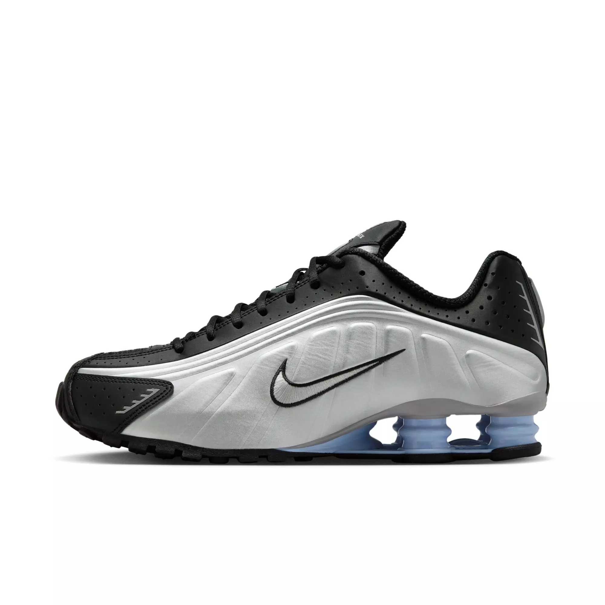 Nike Shox R4 "Metallic Silver/Black" Men's Shoe - METALLIC SILVER/BLACK