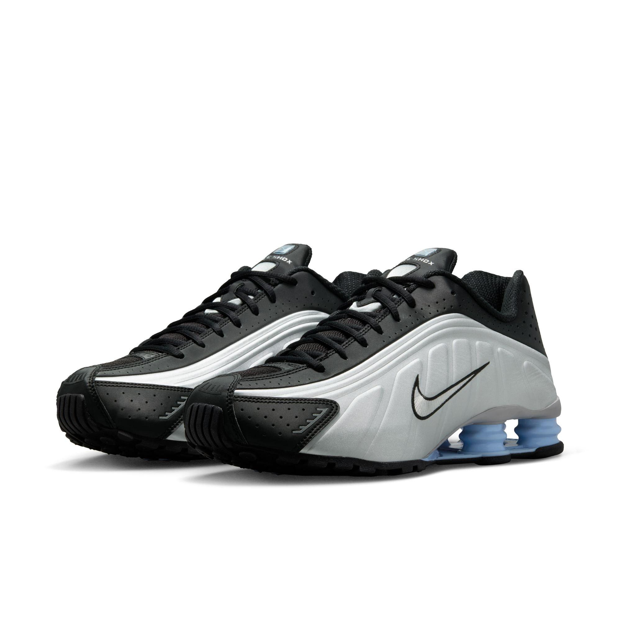 Nike Shox R4 "Metallic Silver/Black" Men's Shoe - METALLIC SILVER/BLACK Thumbnail View 5