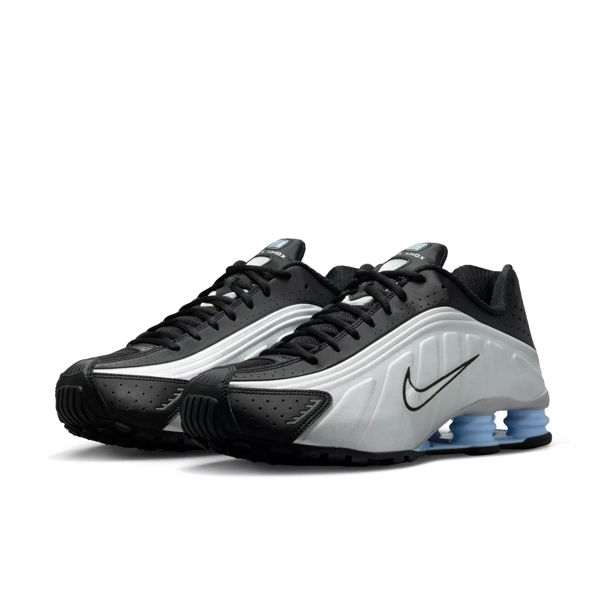 Nike Shox R4 "Metallic Silver/Black" Men's Shoe - METALLIC SILVER/BLACK