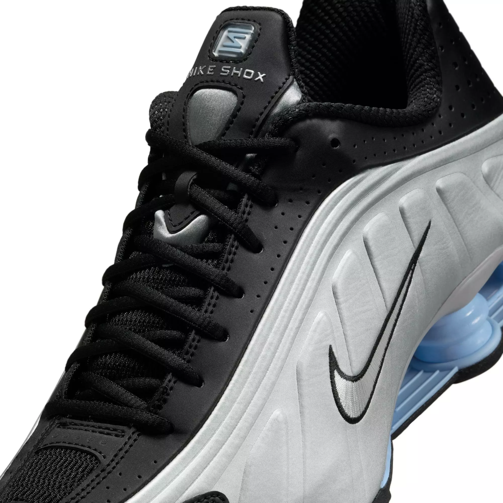 Nike Shox R4 "Metallic Silver/Black" Men's Shoe - METALLIC SILVER/BLACK