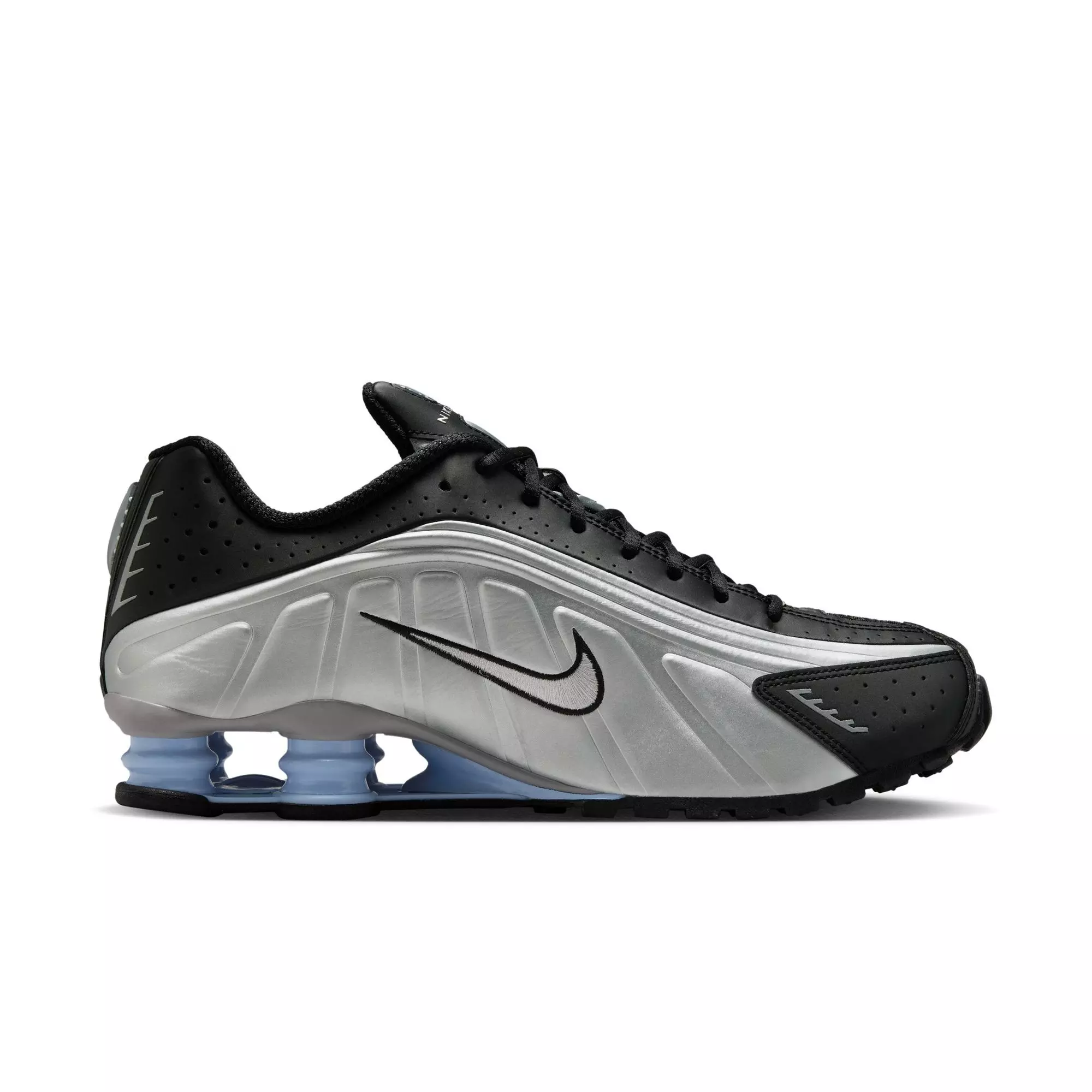 Nike Shox R4 "Metallic Silver/Black" Men's Shoe - METALLIC SILVER/BLACK