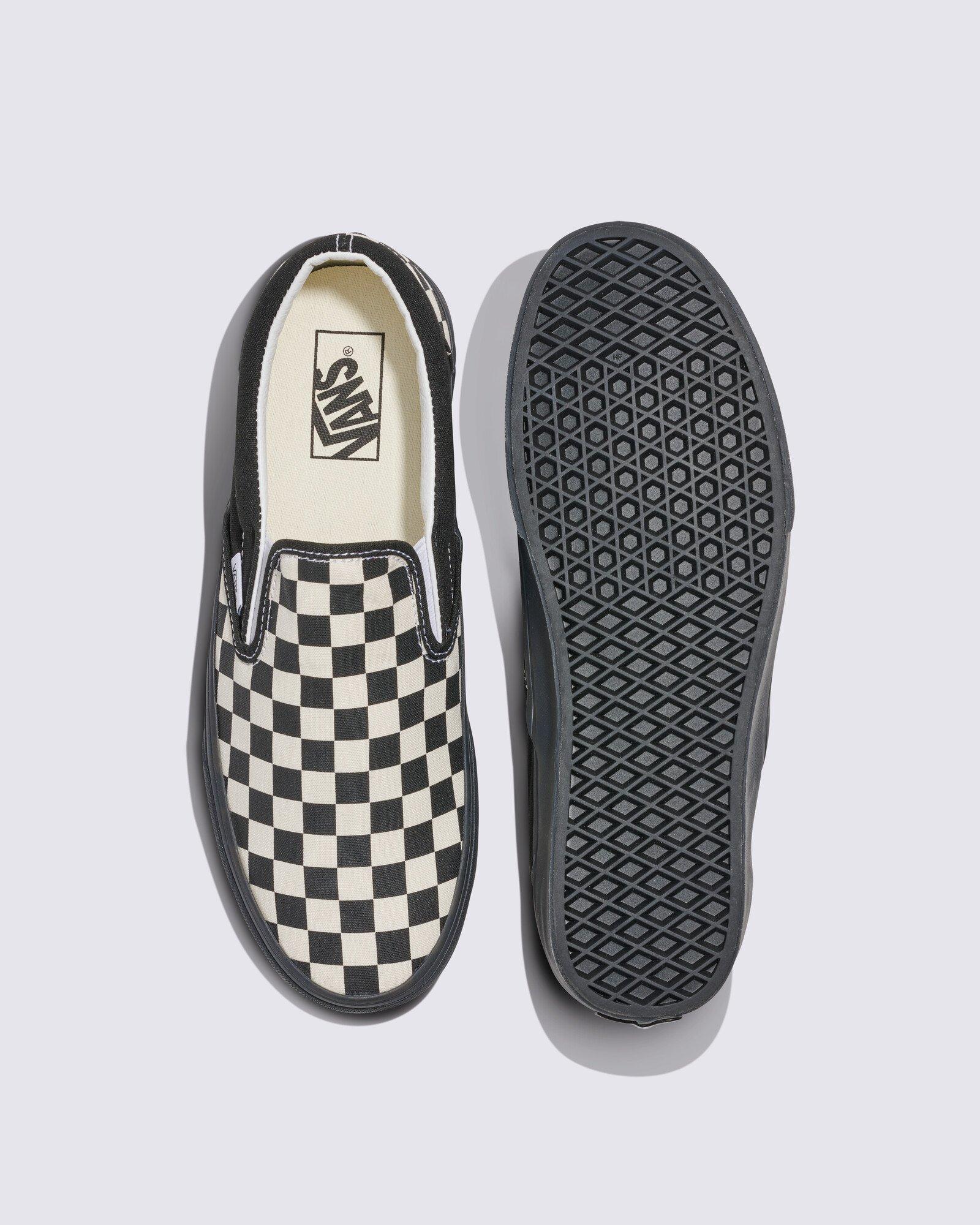 Vans Checkerboard Slip On "Black/White" Unisex Shoe - BLACK/WHITE Thumbnail View 4