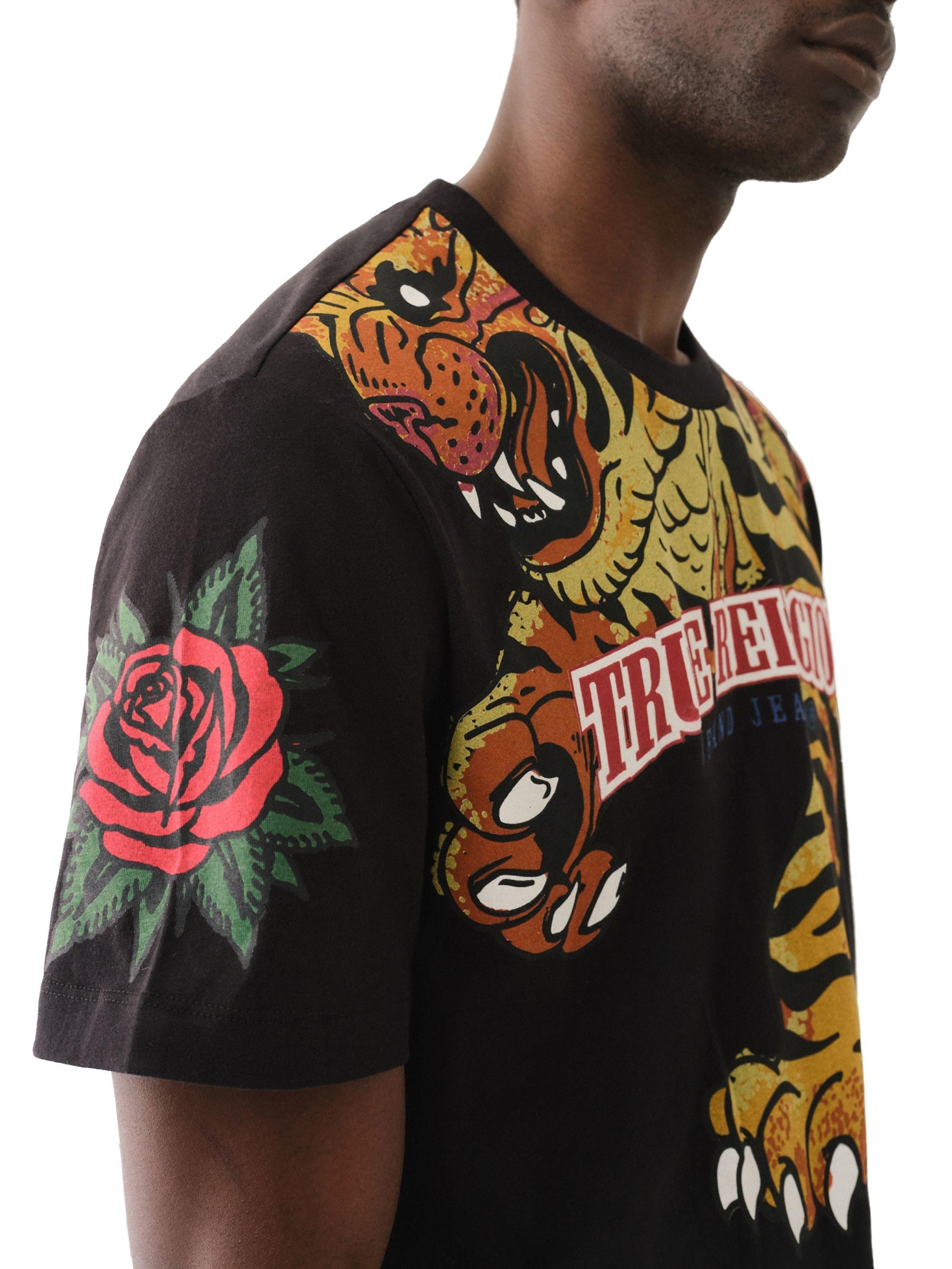 True Religion Tiger Heart Men's Black Tee