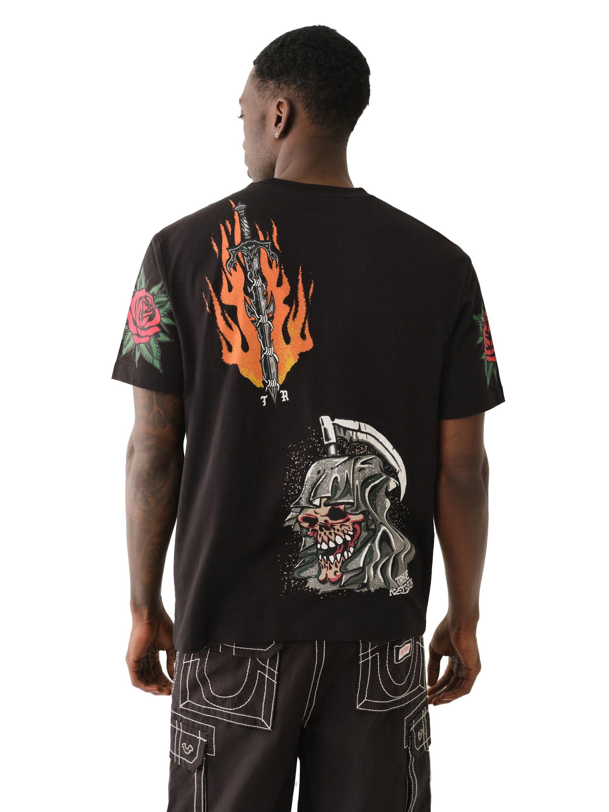 True Religion Tiger Heart Men's Black Tee