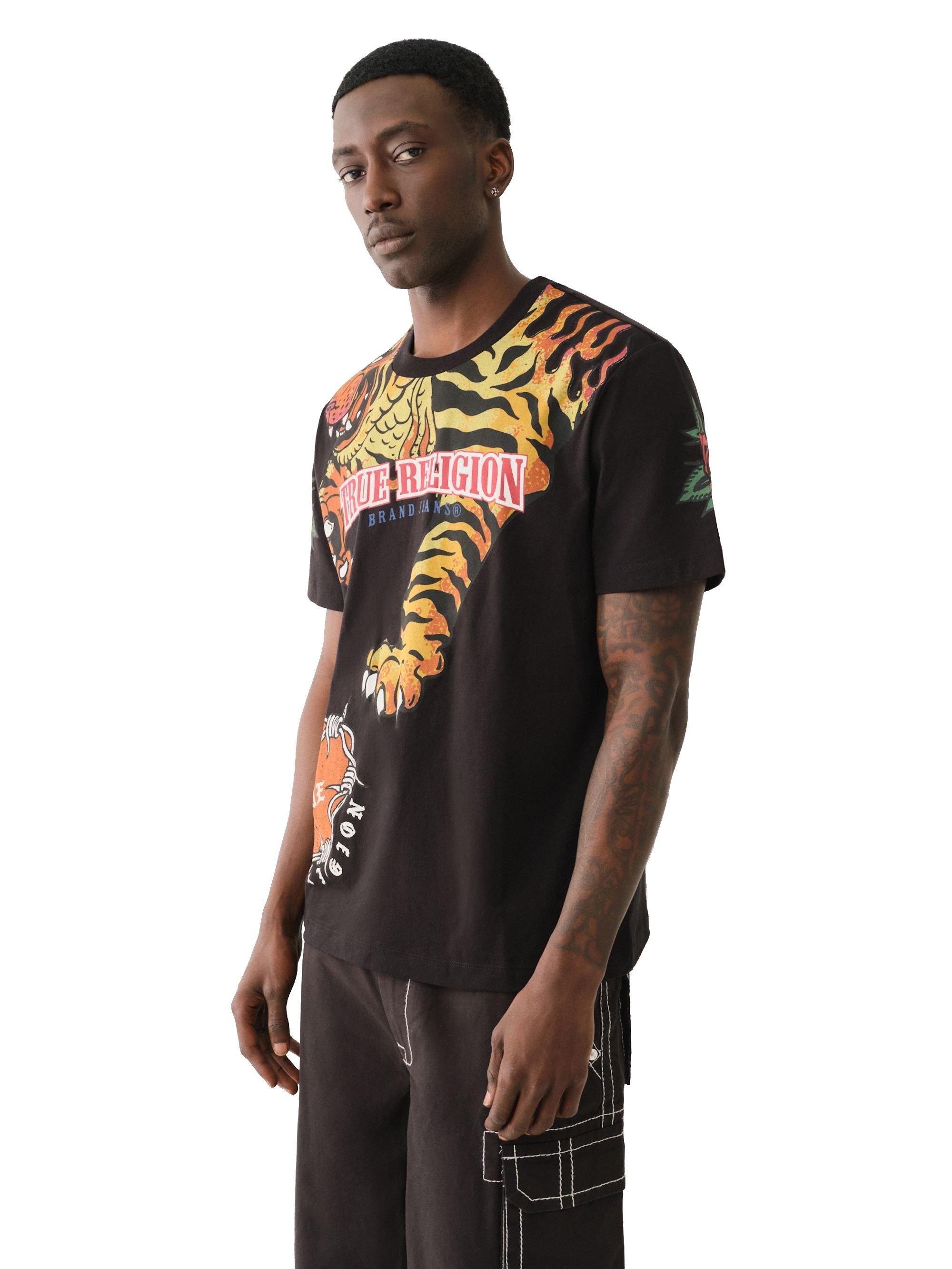 True Religion Tiger Heart Men's Black Tee