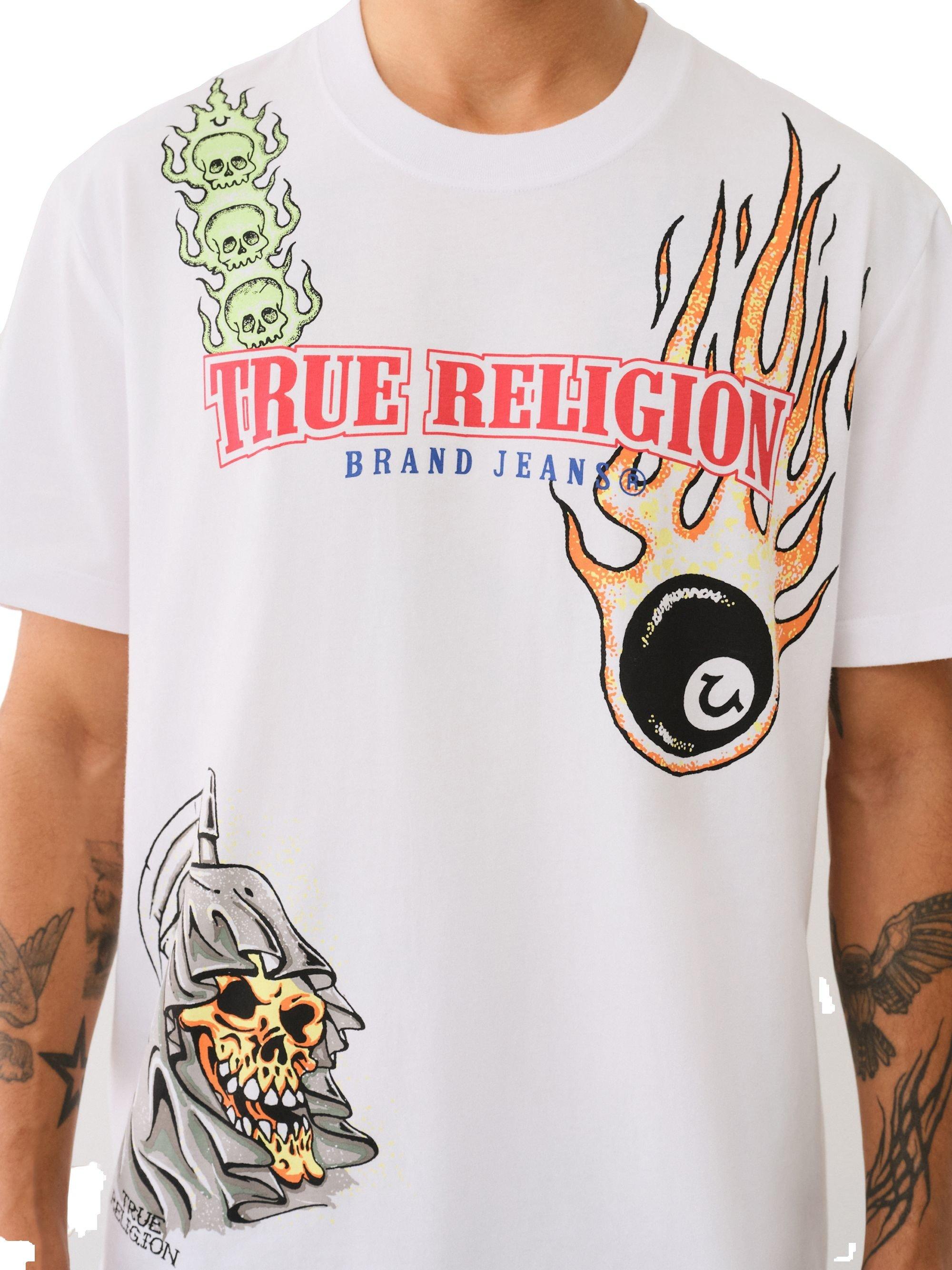 True Religion Tattoo Men's White Tee