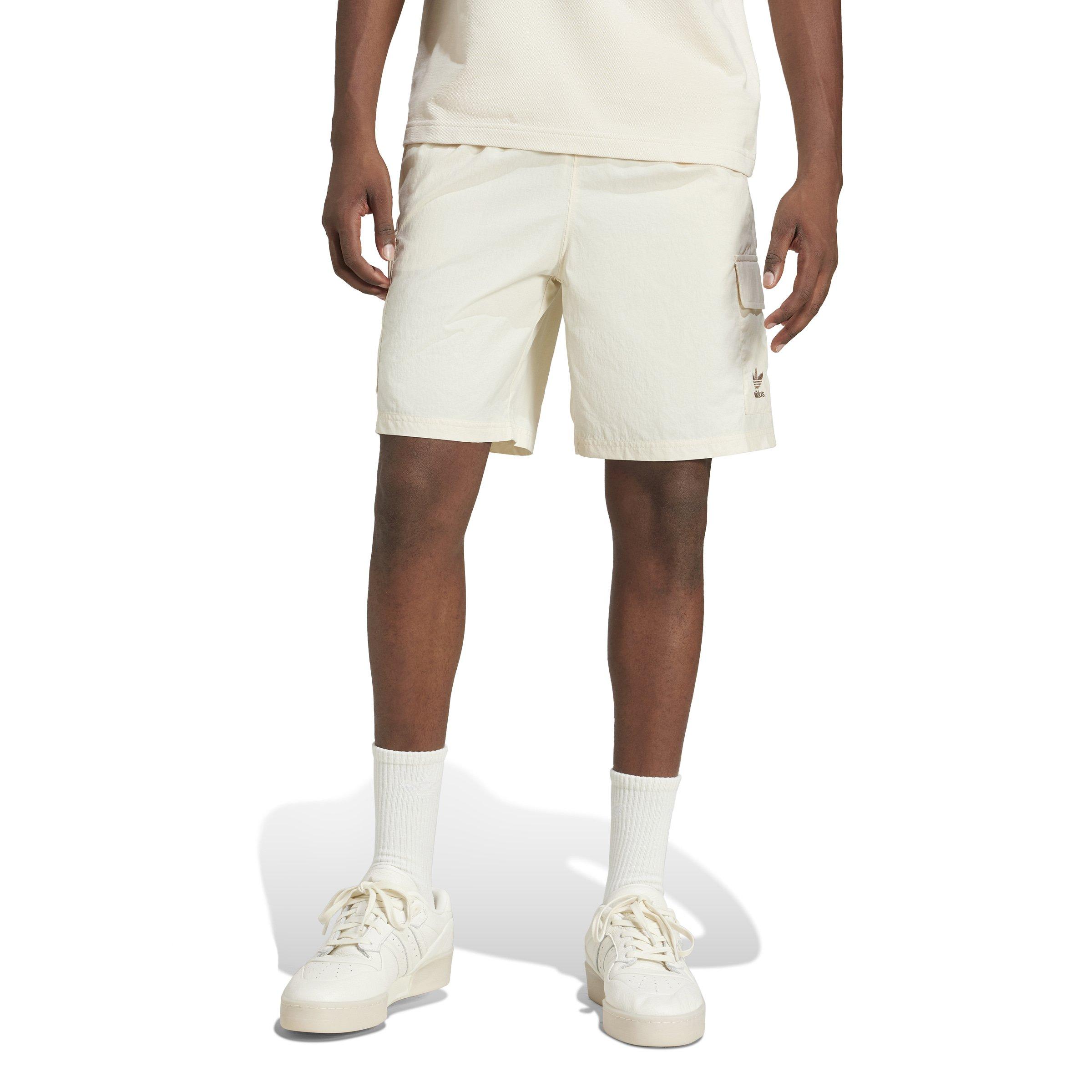adidas Originals Men's Trefoil Essentials Woven Cargo Shorts-White - WHITE Thumbnail View 1