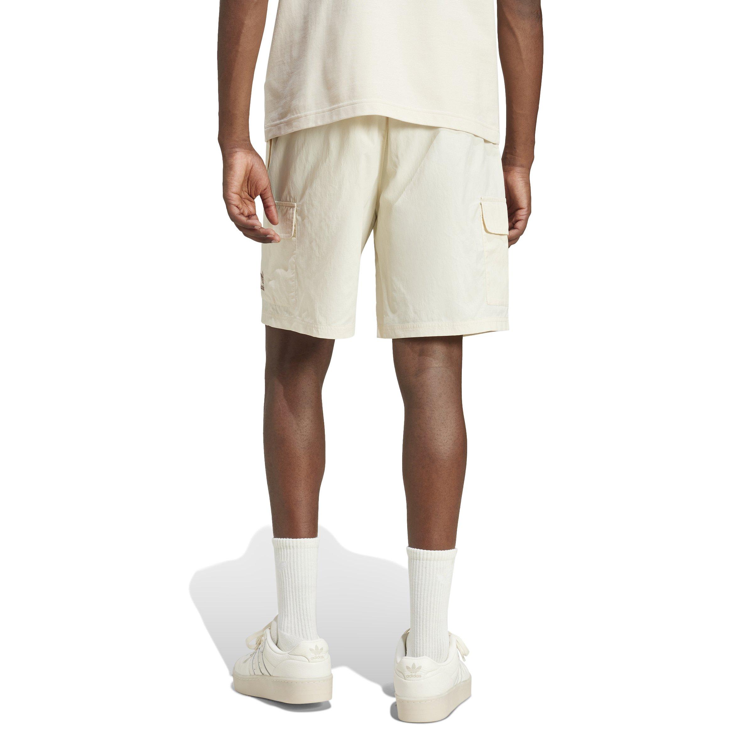 adidas Originals Men's Trefoil Essentials Woven Cargo Shorts-White - WHITE Thumbnail View 2