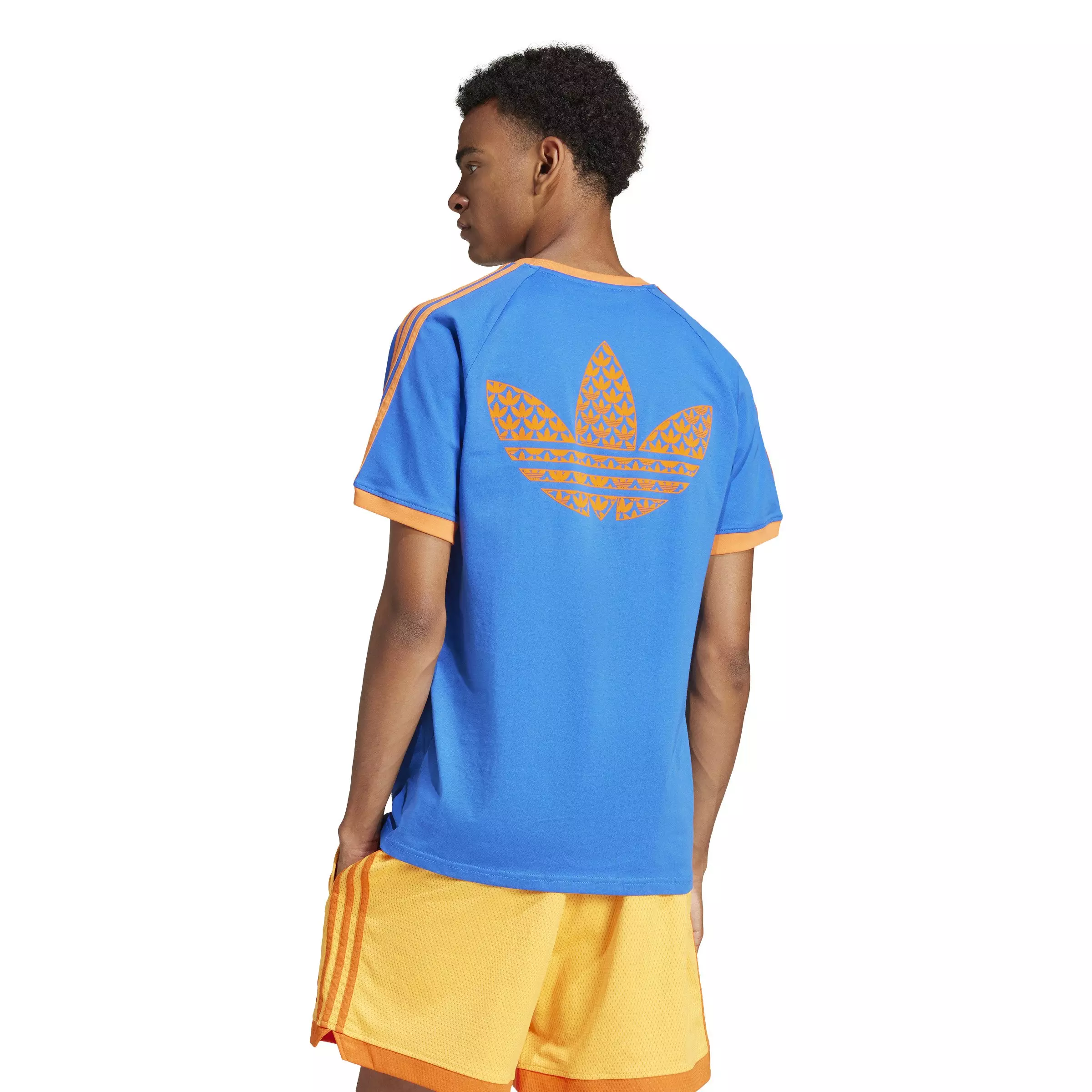 adidas Originals Men's Monogram Cali Tee-Blue - BLUE