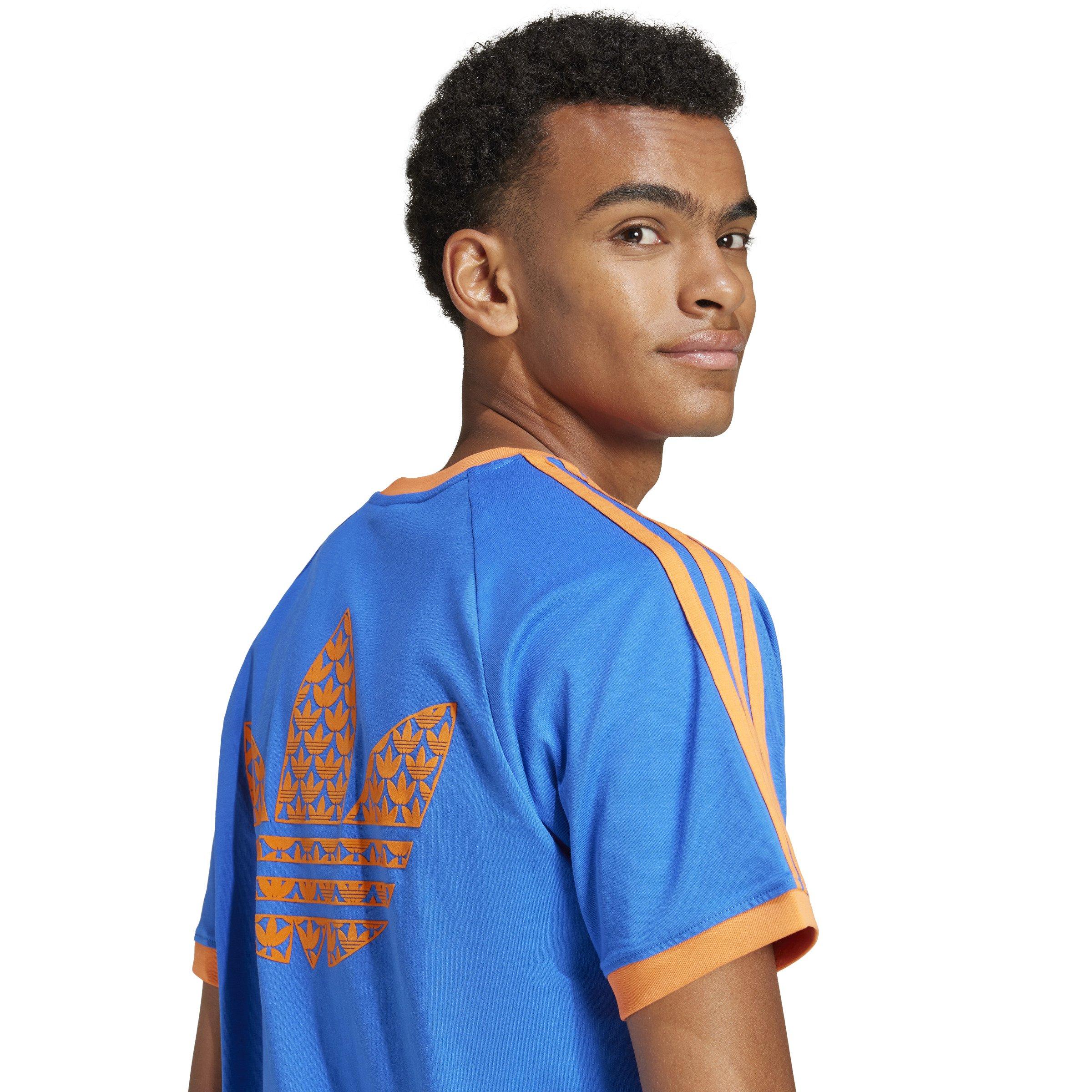 adidas Originals Men's Monogram Cali Tee-Blue - BLUE Thumbnail View 4