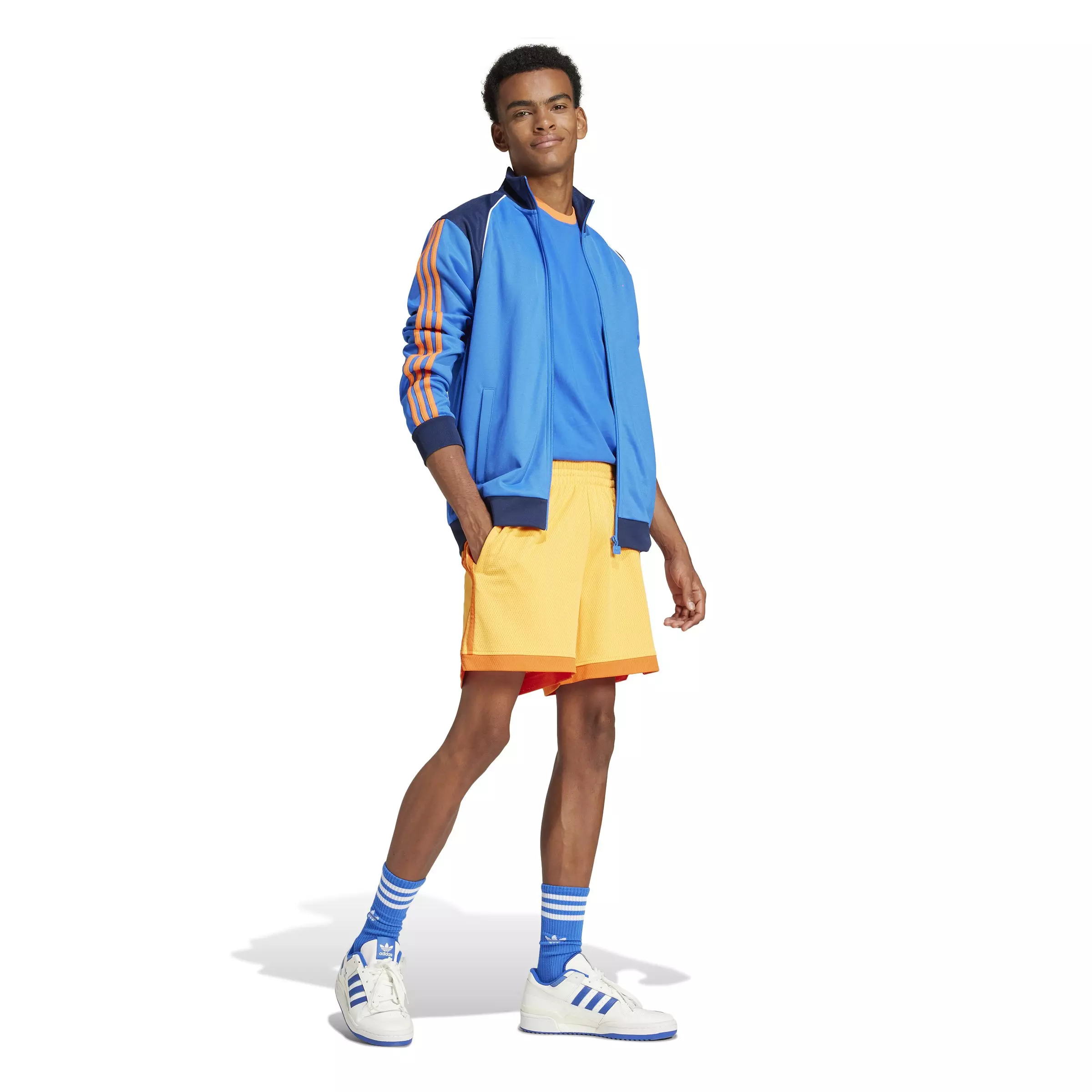 adidas Originals Men's Monogram Cali Tee-Blue - BLUE