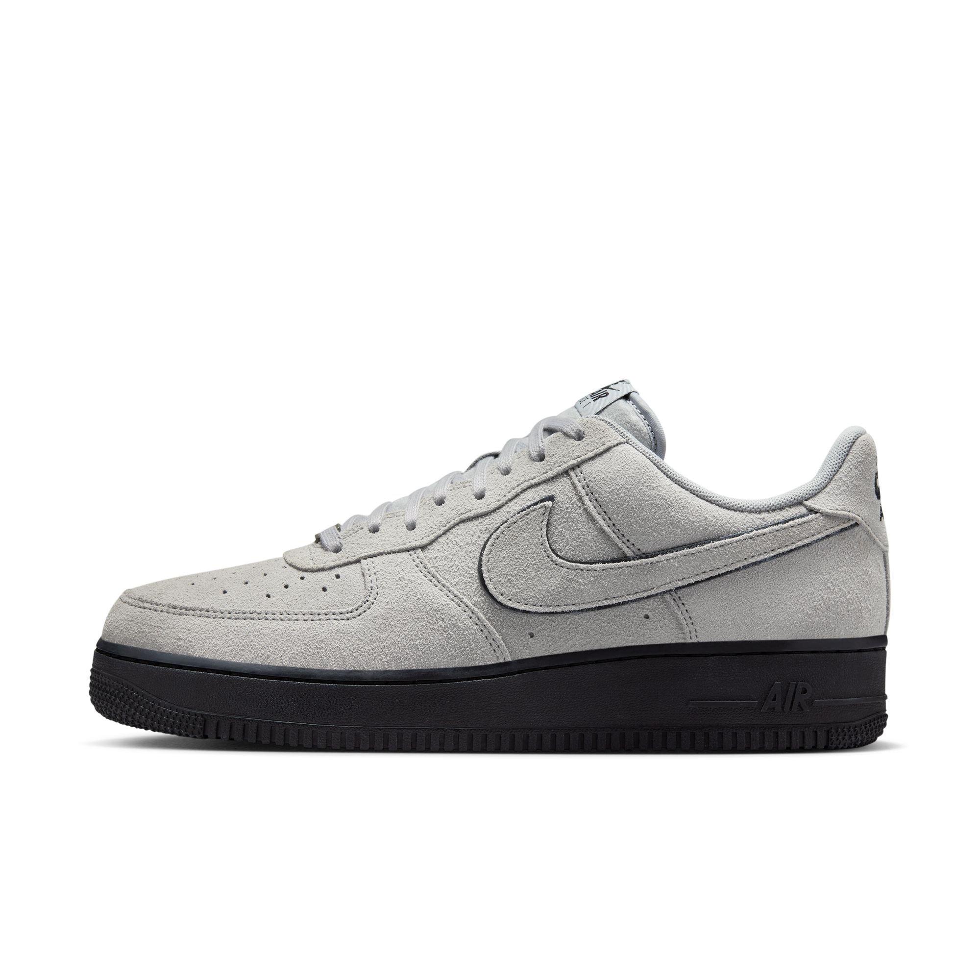 Nike Air Force 1 '07 LV8 "Lt Smoke Grey/White" Men's Shoe - GREY/BLACK Thumbnail View 3