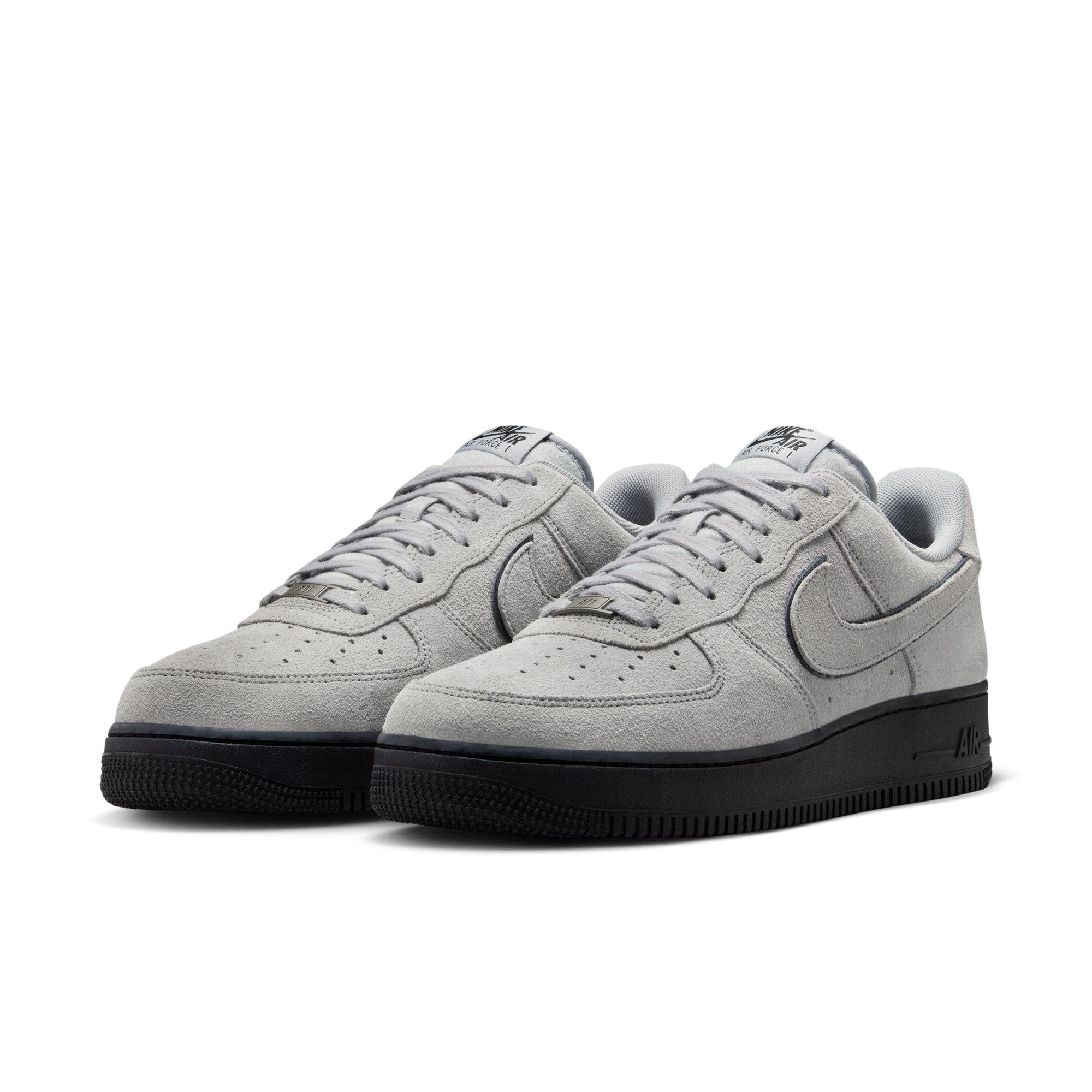 Nike Air Force 1 '07 LV8 "Lt Smoke Grey/White" Men's Shoe - GREY/BLACK Thumbnail View 5