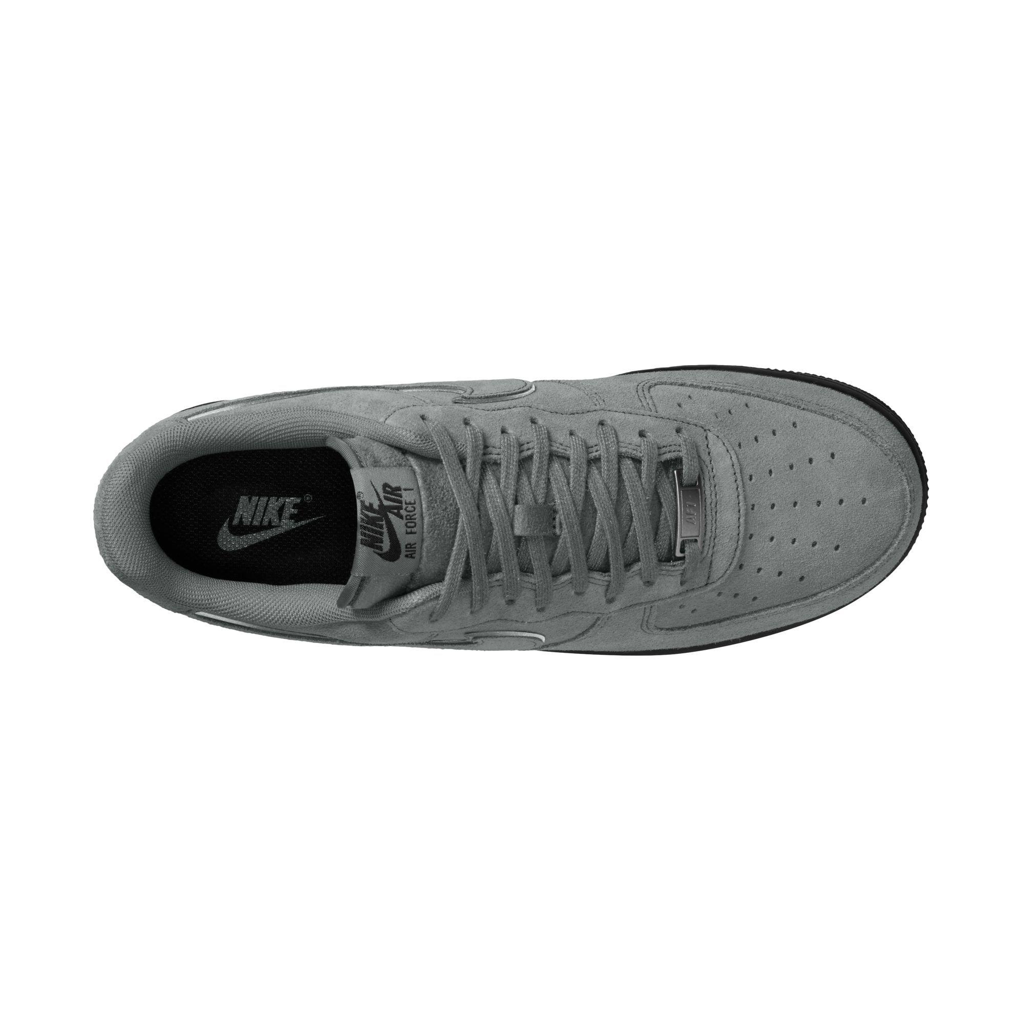 Nike Air Force 1 '07 LV8 "Lt Smoke Grey/White" Men's Shoe - GREY/BLACK Thumbnail View 8