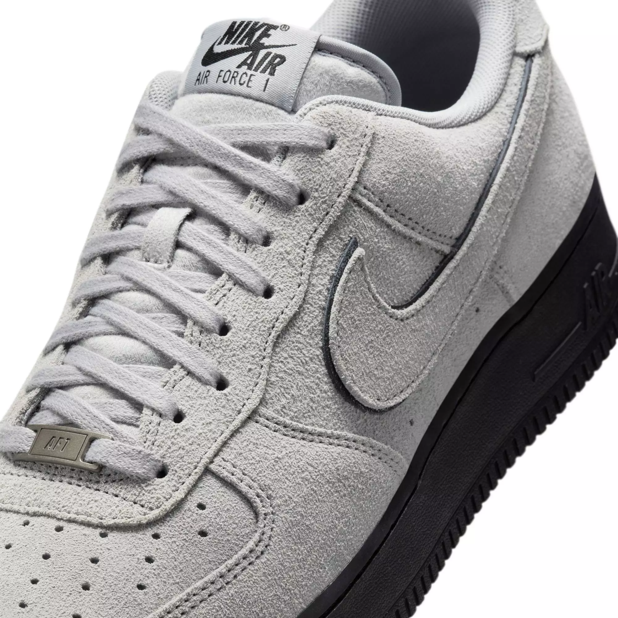 Nike Air Force 1 '07 LV8 "Lt Smoke Grey/White" Men's Shoe - GREY/BLACK