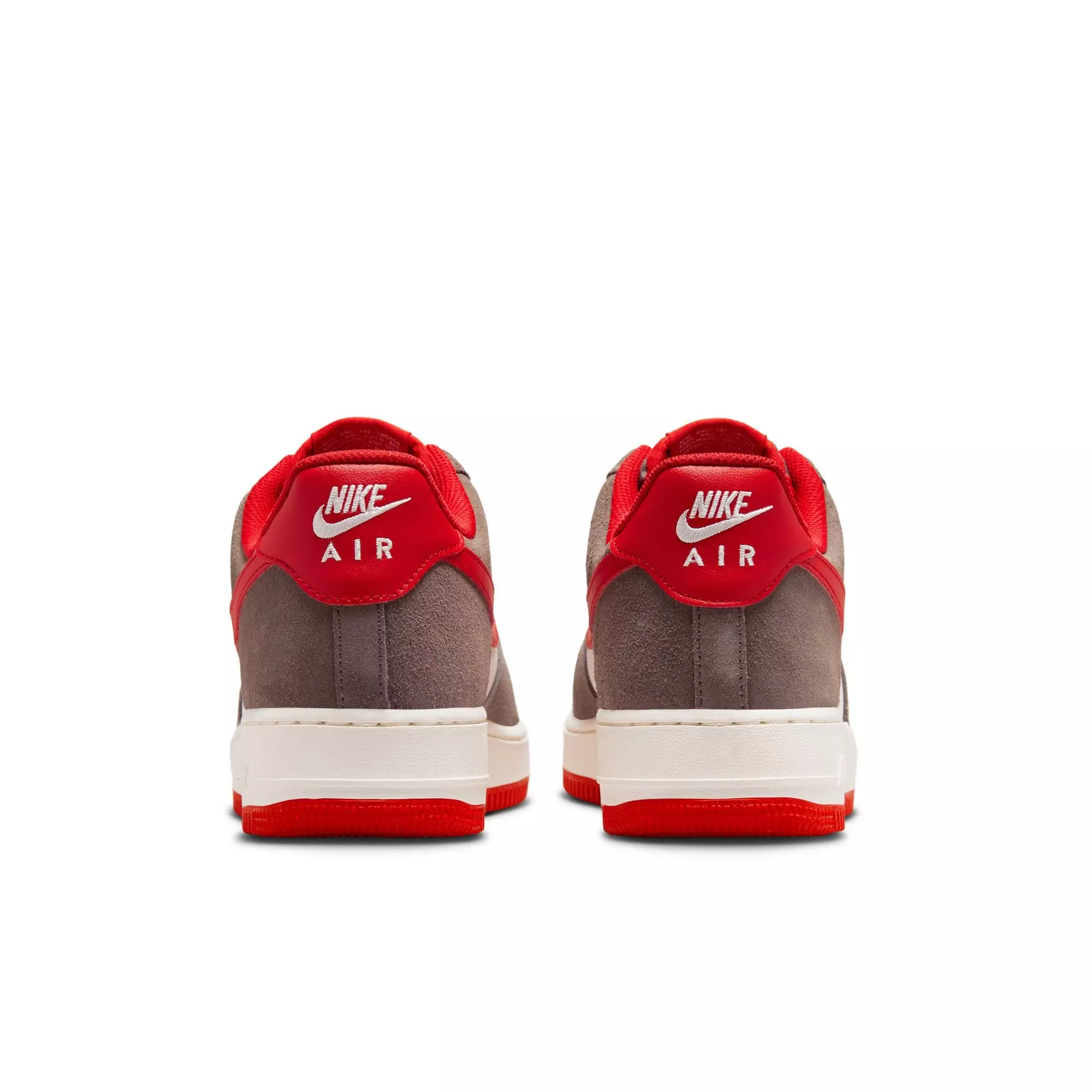 Nike Air Force 1 '07 LV8 "Cave Stone/University Red/Sail" Men's Shoe - GREY/RED