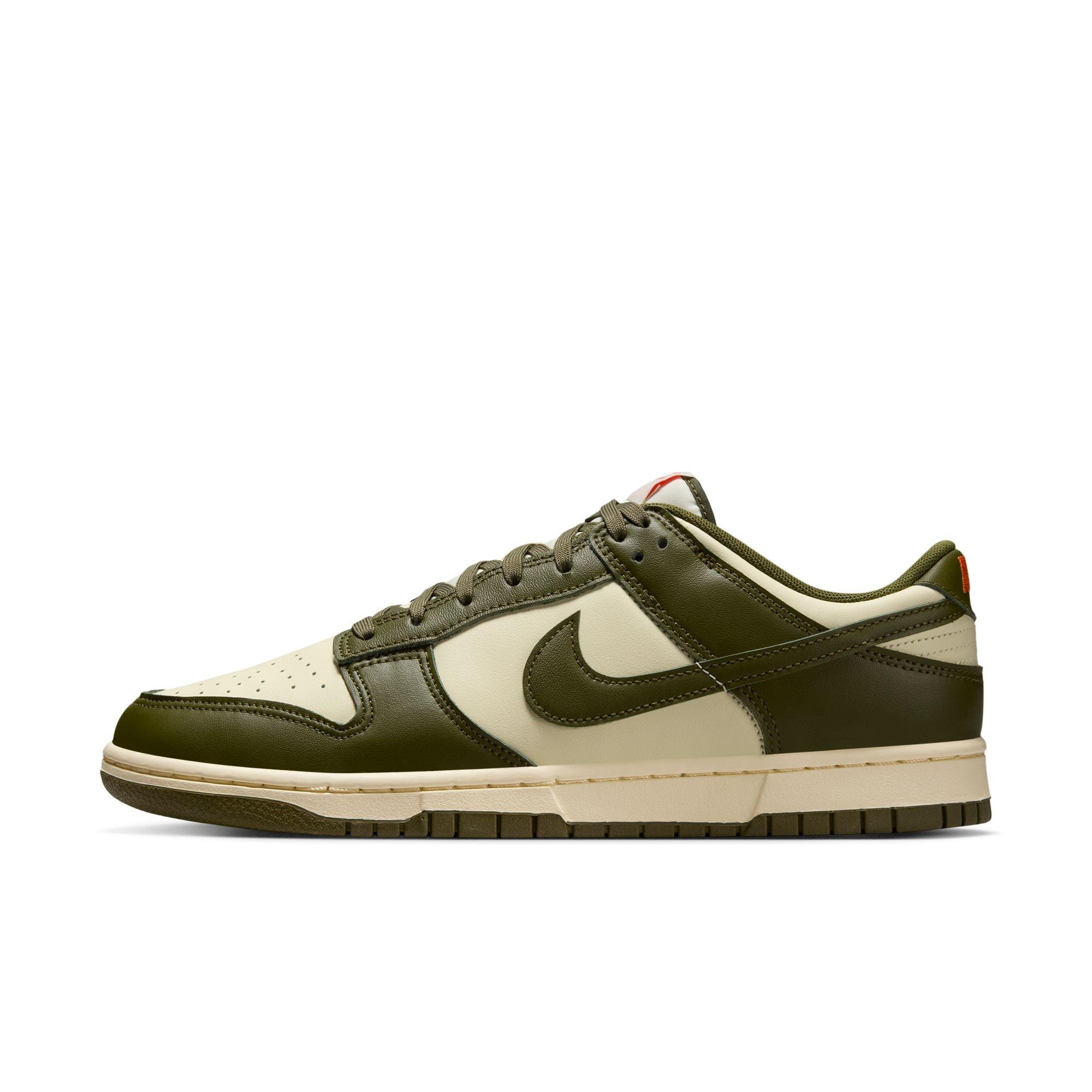 Nike Dunk Low Retro "Coconut Milk/Rough Green/Electro Orange" Men's Shoe - GREEN/BEIGE Thumbnail View 3