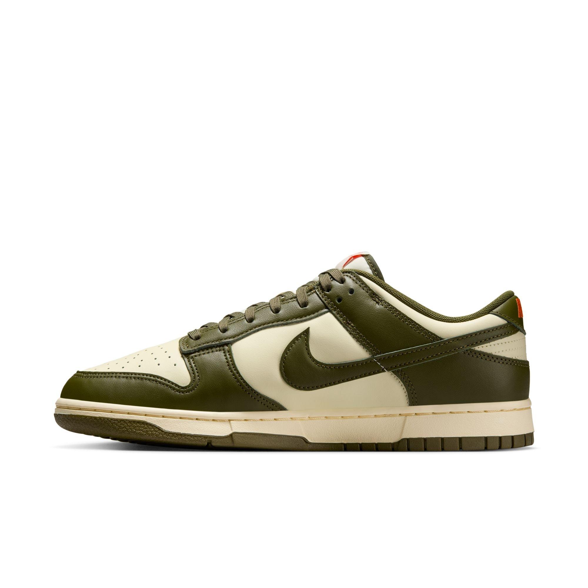 Nike Dunk Low Retro "Coconut Milk/Rough Green/Electro Orange" Men's Shoe - GREEN/BEIGE Thumbnail View 4