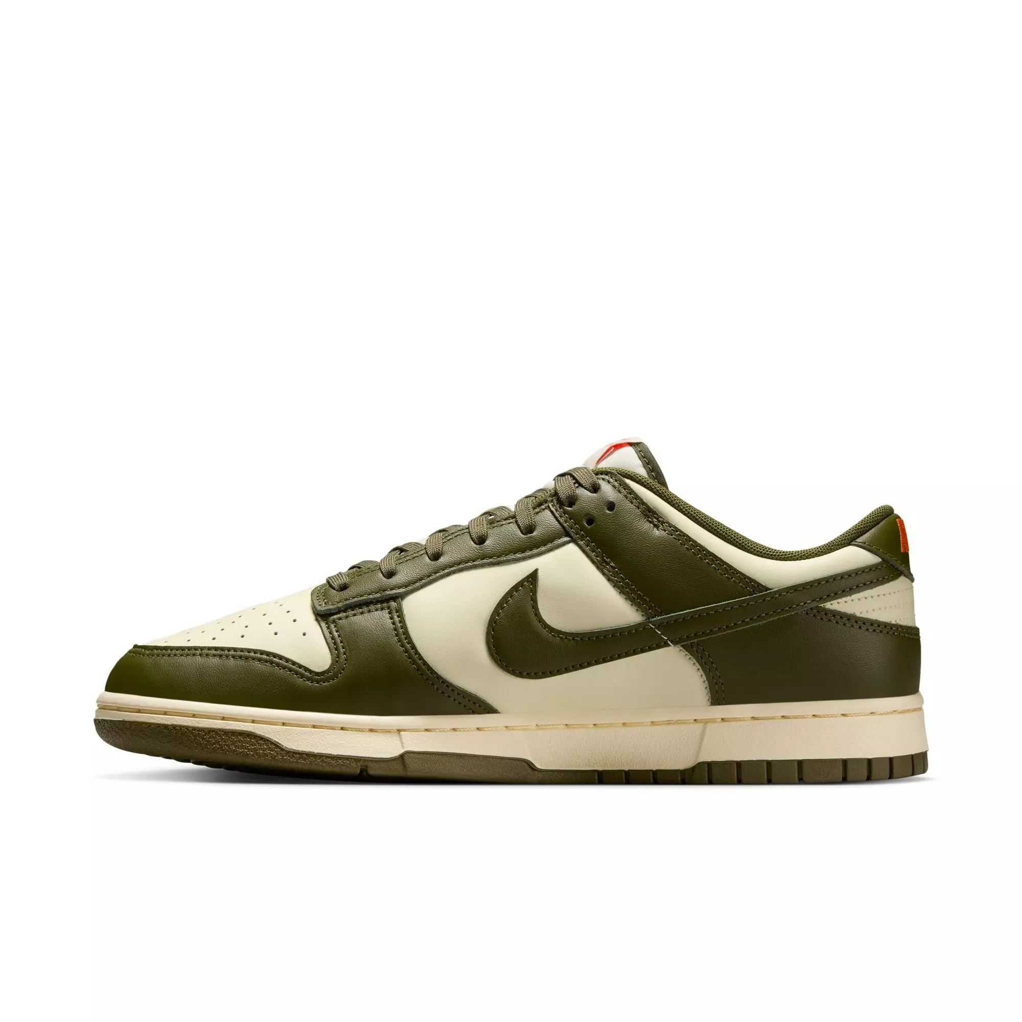 Nike Dunk Low Retro "Coconut Milk/Rough Green/Electro Orange" Men's Shoe - GREEN/BEIGE