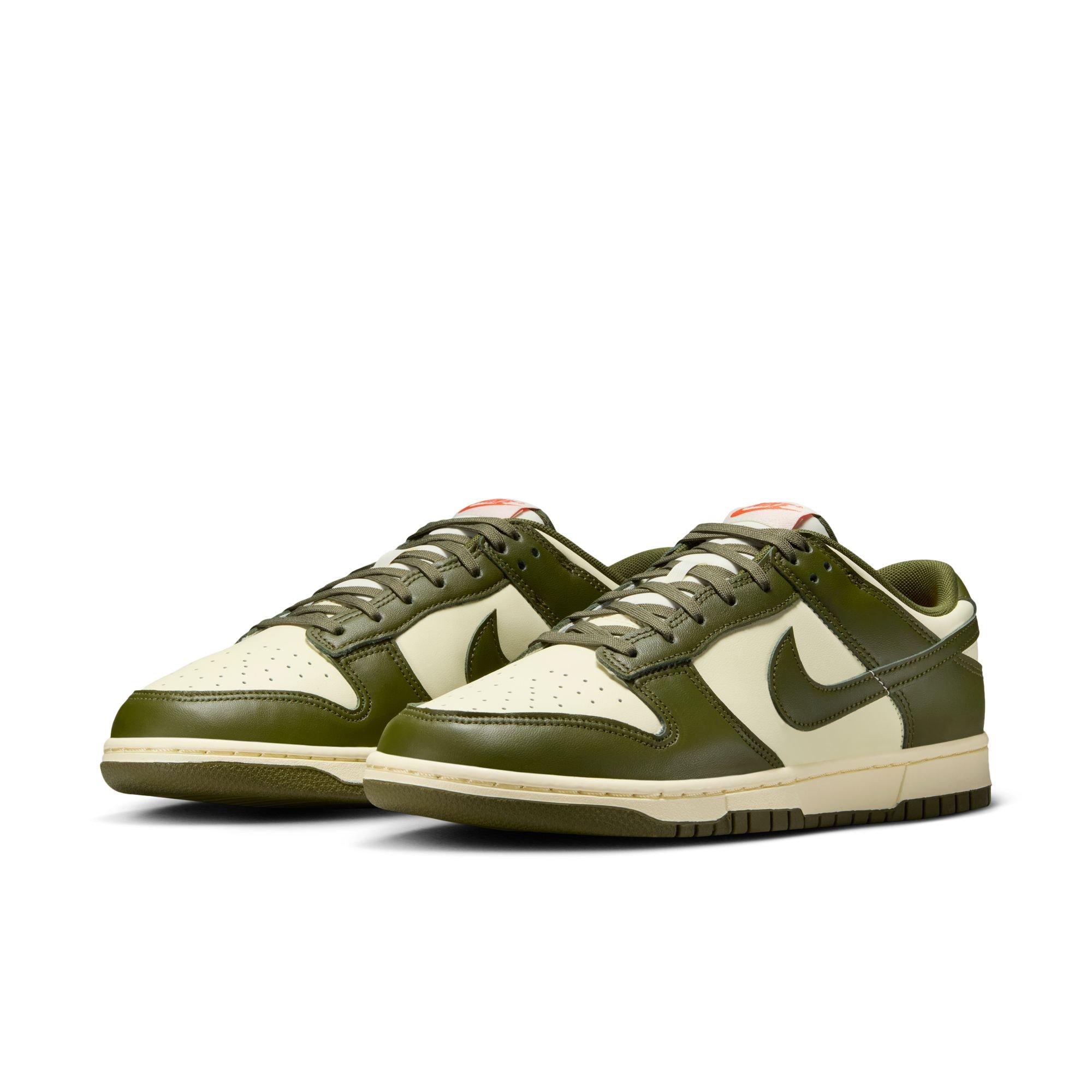 Nike Dunk Low Retro "Coconut Milk/Rough Green/Electro Orange" Men's Shoe - GREEN/BEIGE Thumbnail View 5