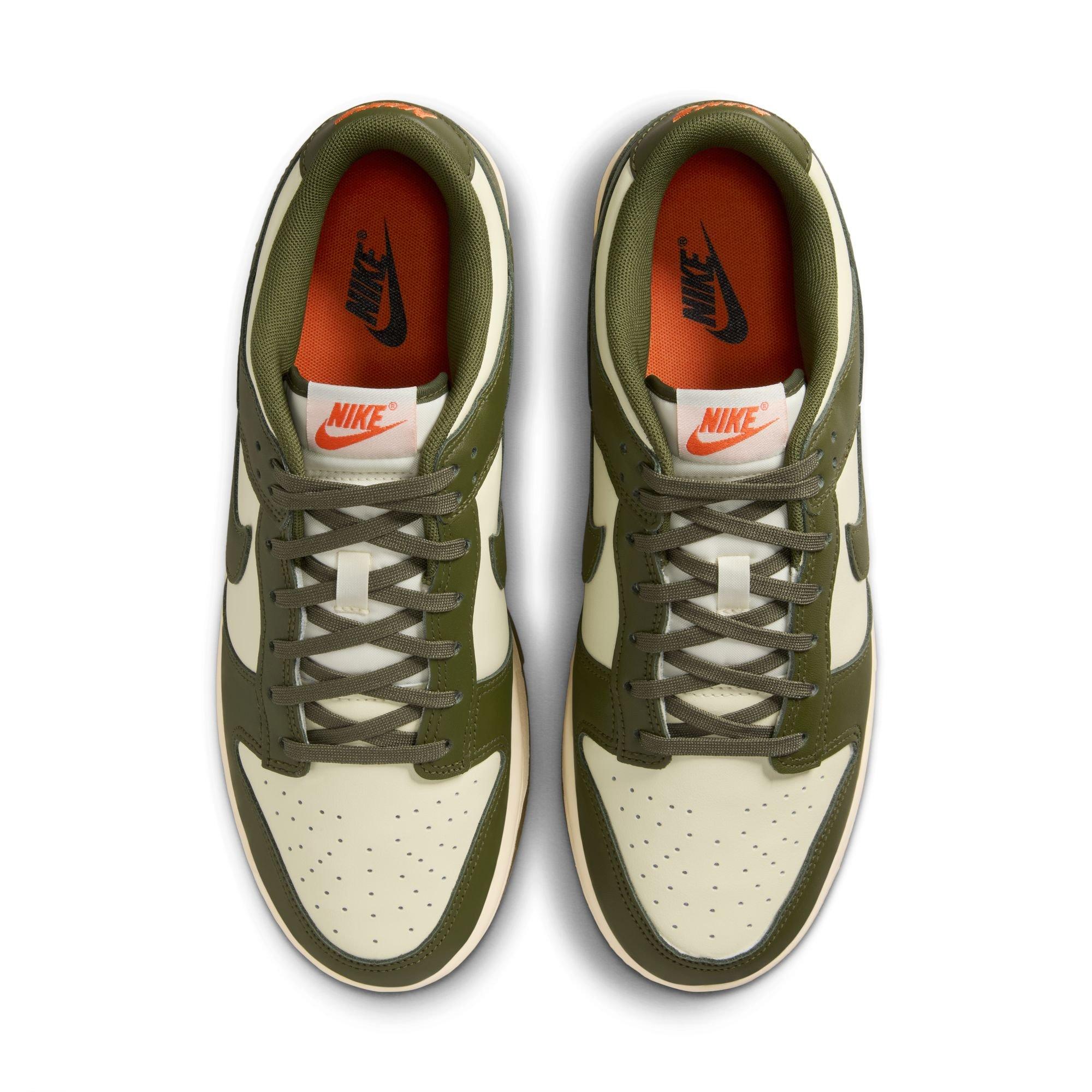 Nike Dunk Low Retro "Coconut Milk/Rough Green/Electro Orange" Men's Shoe - GREEN/BEIGE Thumbnail View 6
