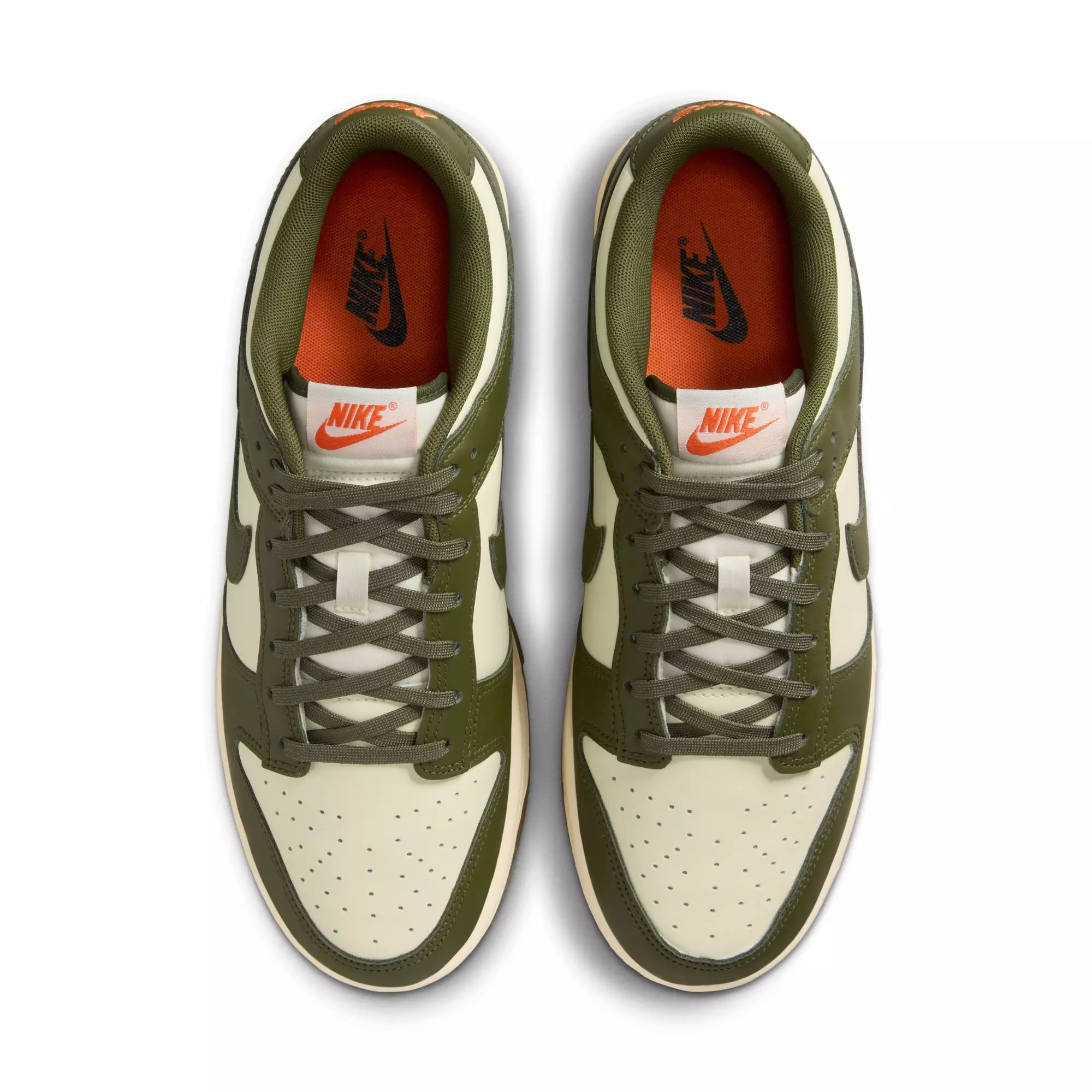 Nike Dunk Low Retro "Coconut Milk/Rough Green/Electro Orange" Men's Shoe - GREEN/BEIGE