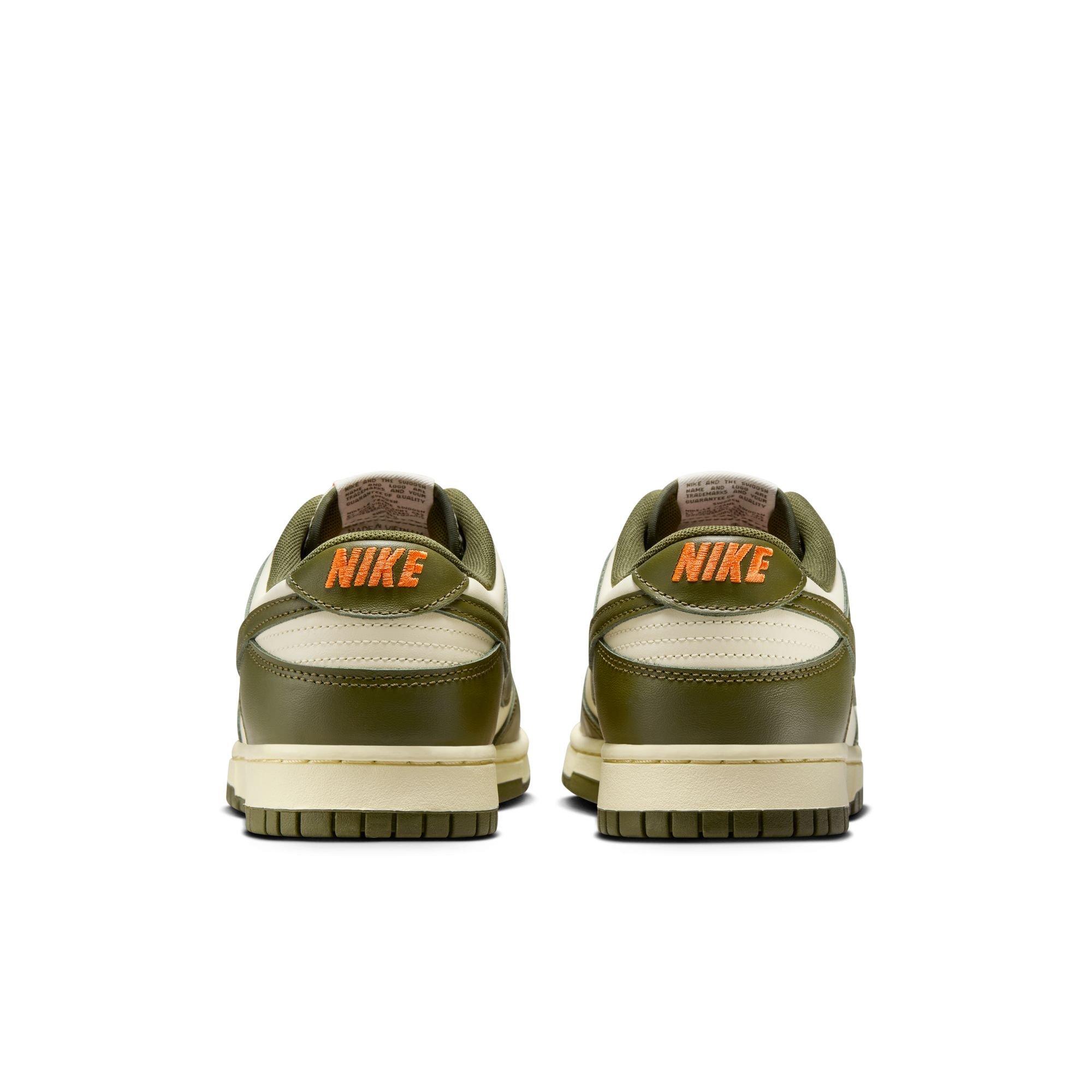 Nike Dunk Low Retro "Coconut Milk/Rough Green/Electro Orange" Men's Shoe - GREEN/BEIGE Thumbnail View 7