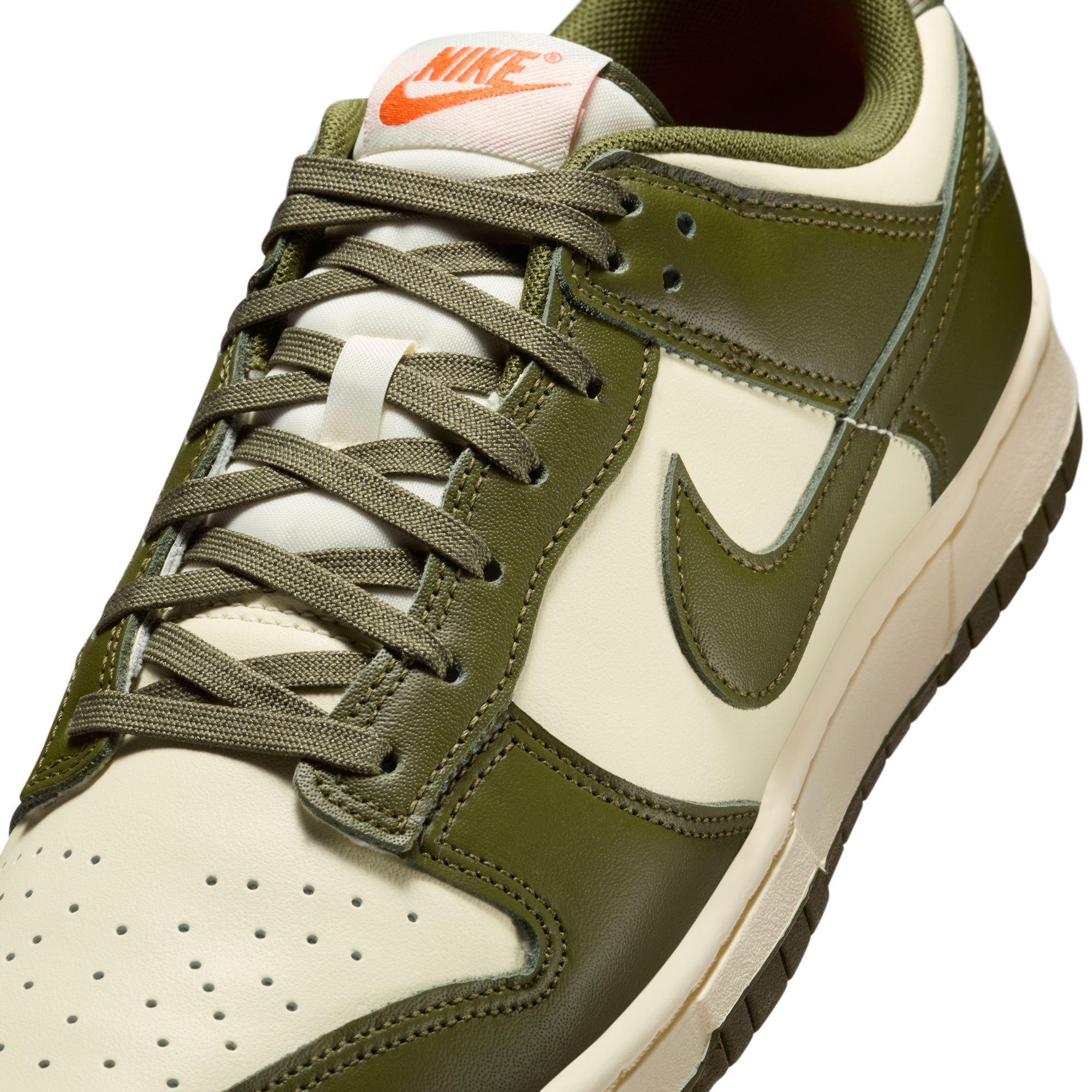 Nike Dunk Low Retro "Coconut Milk/Rough Green/Electro Orange" Men's Shoe - GREEN/BEIGE Thumbnail View 9