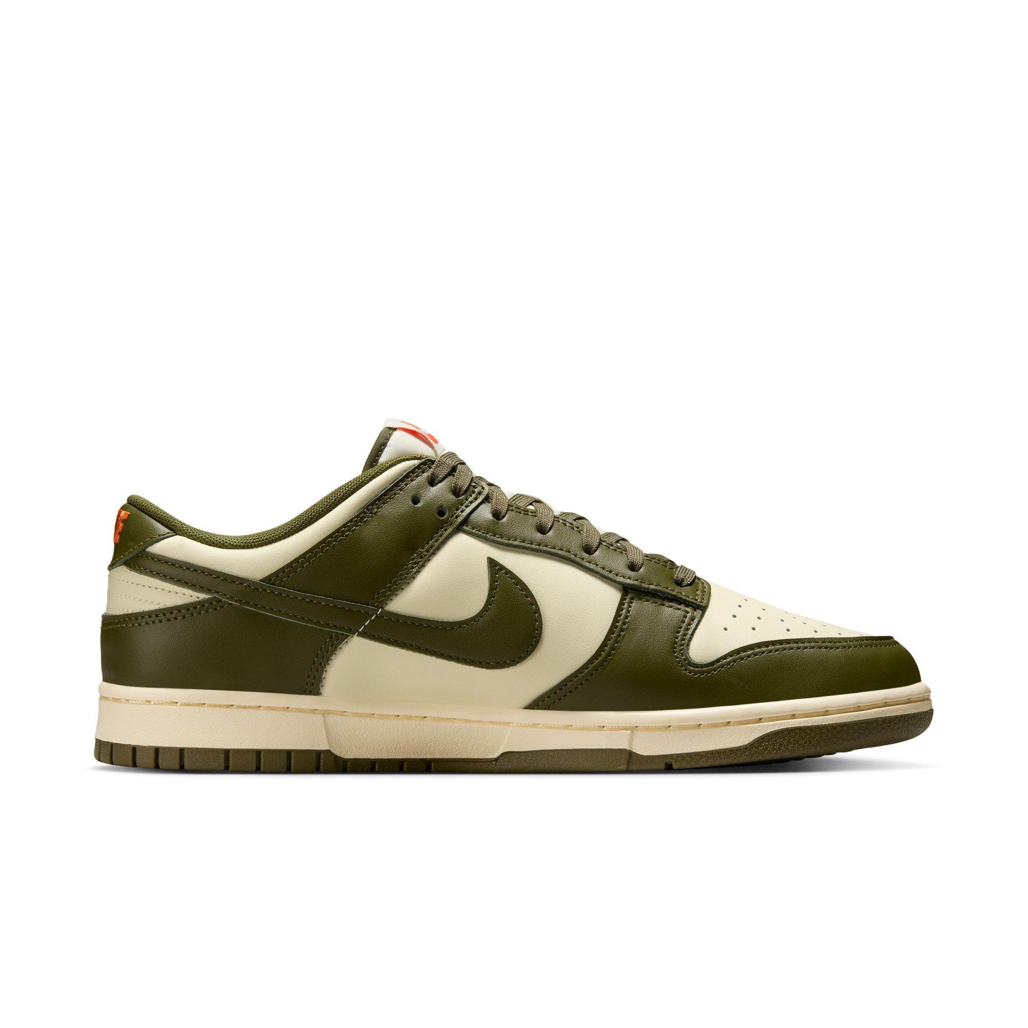 Nike Dunk Low Retro "Coconut Milk/Rough Green/Electro Orange" Men's Shoe - GREEN/BEIGE Thumbnail View 1