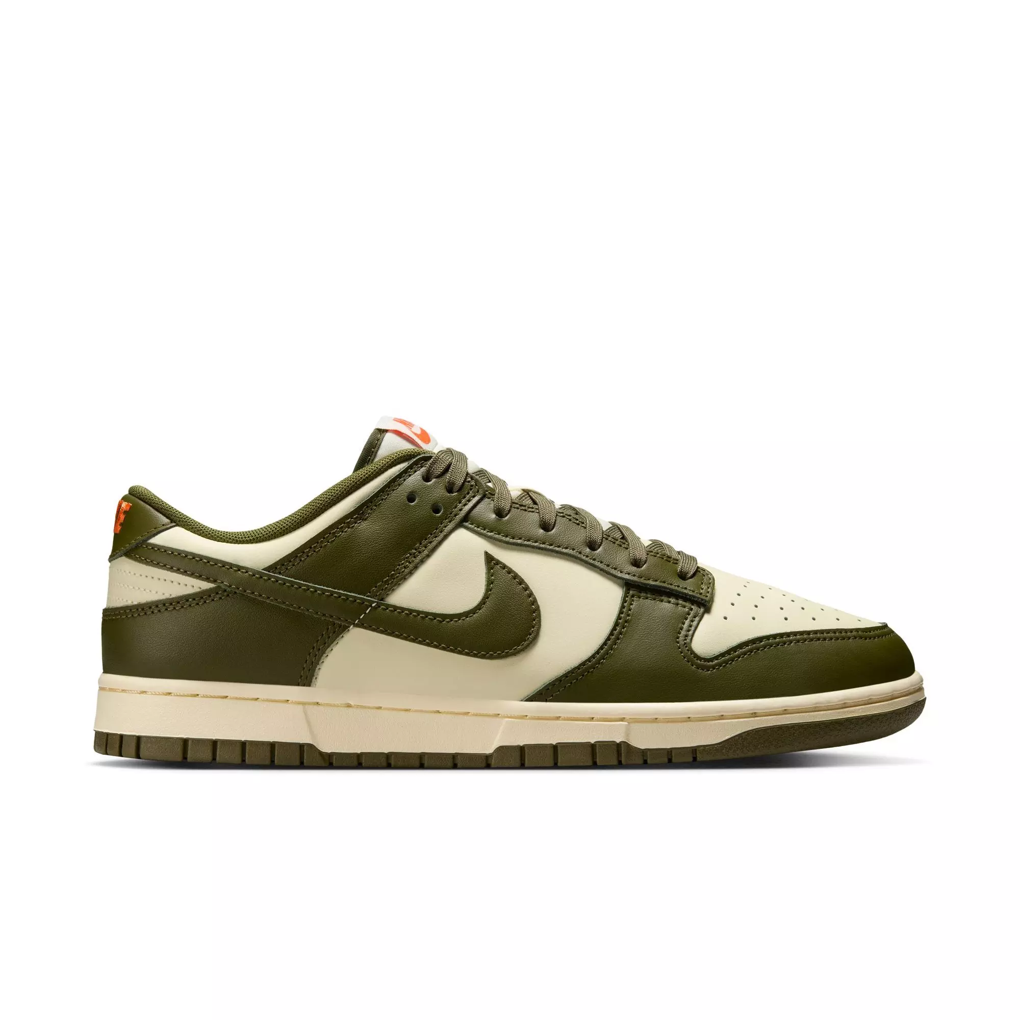 Nike Dunk Low Retro "Coconut Milk/Rough Green/Electro Orange" Men's Shoe - GREEN/BEIGE