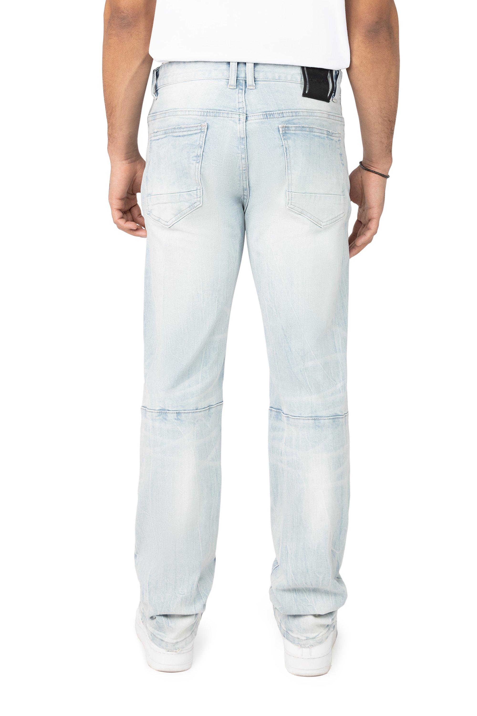 Smoke Rise Men's Straight Fit Palermo Blue Denim Jeans - BLUE Thumbnail View 2