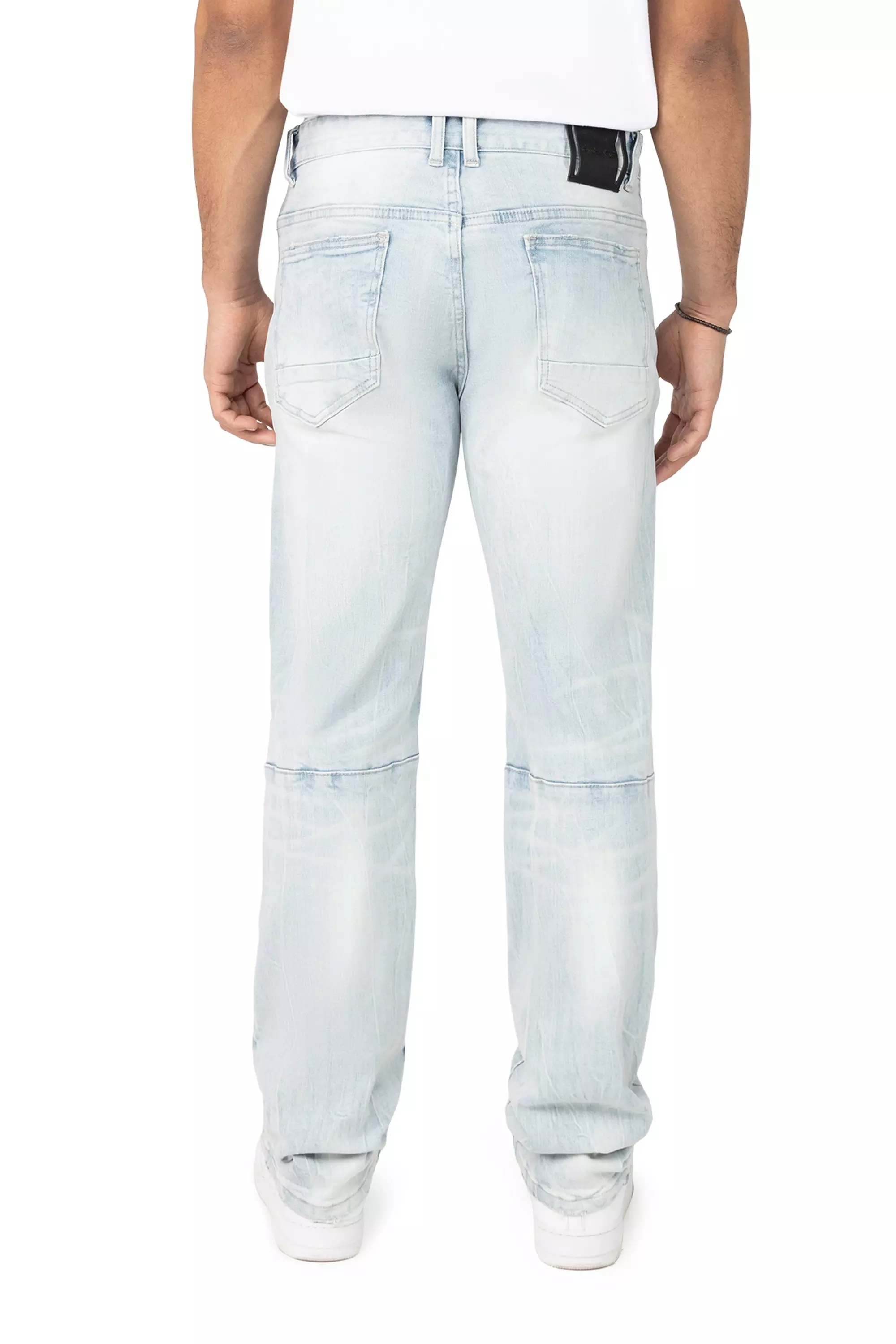 Smoke Rise Men's Straight Fit Palermo Blue Denim Jeans - BLUE