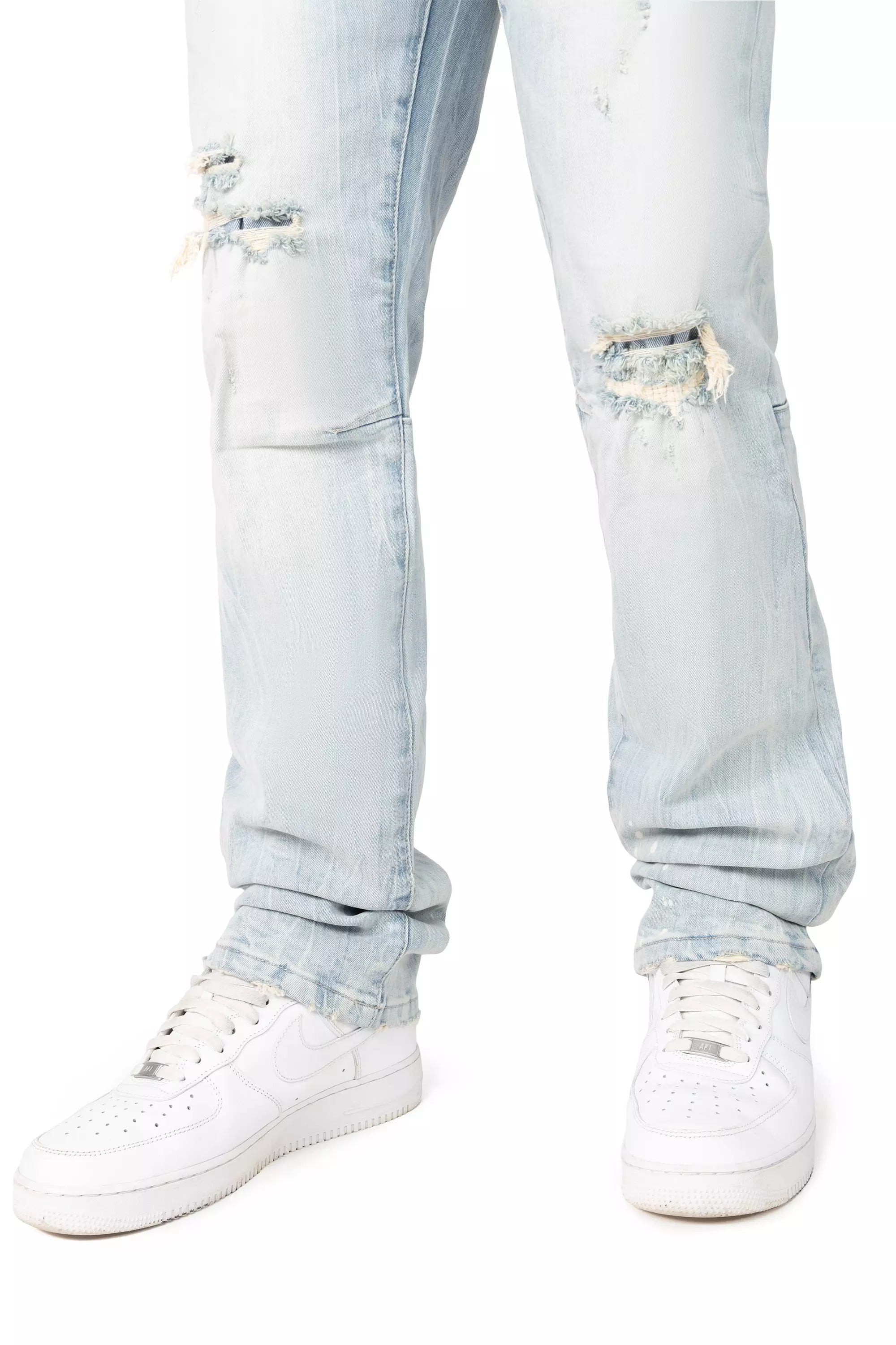 Smoke Rise Men's Straight Fit Palermo Blue Denim Jeans - BLUE