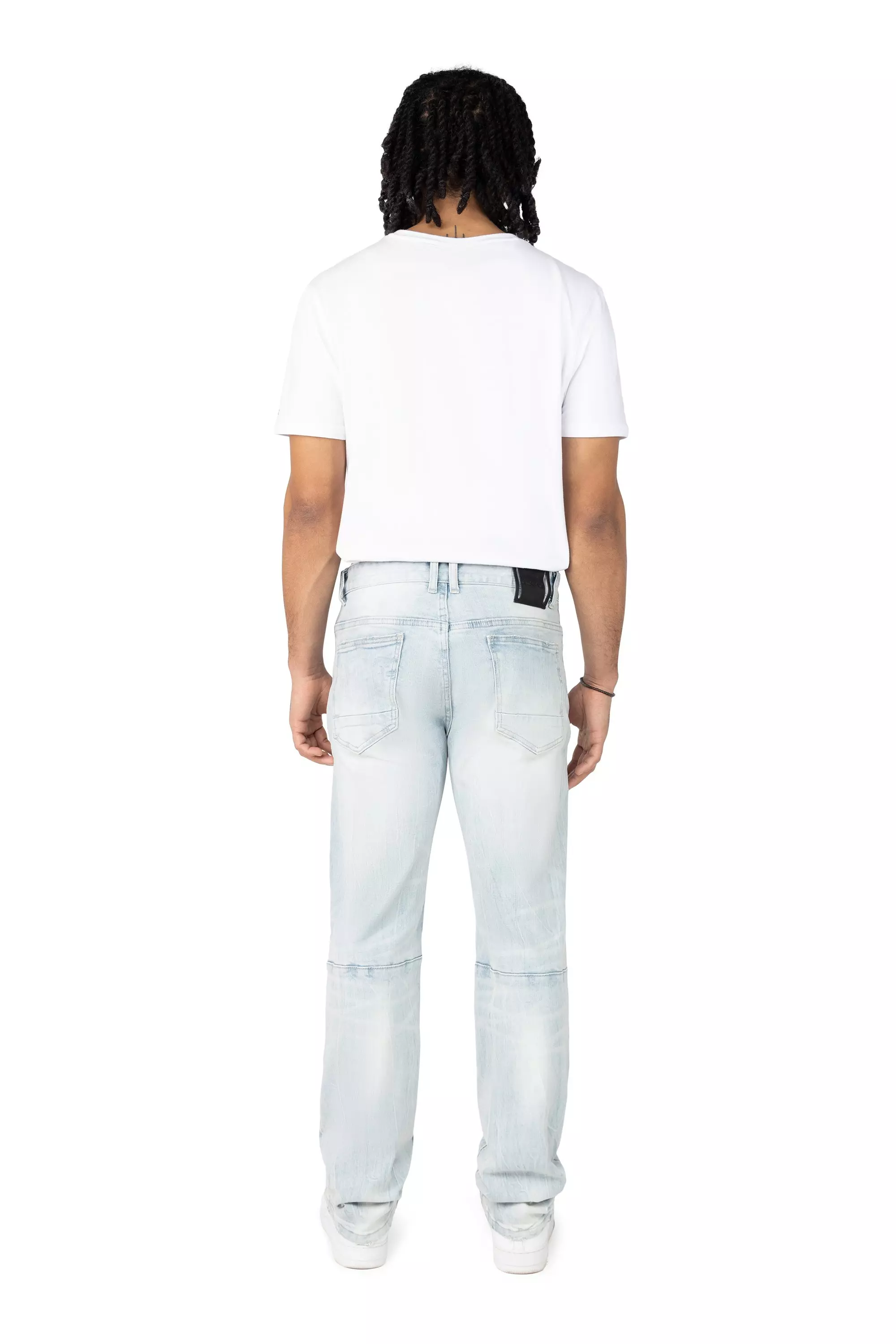 Smoke Rise Men's Straight Fit Palermo Blue Denim Jeans - BLUE