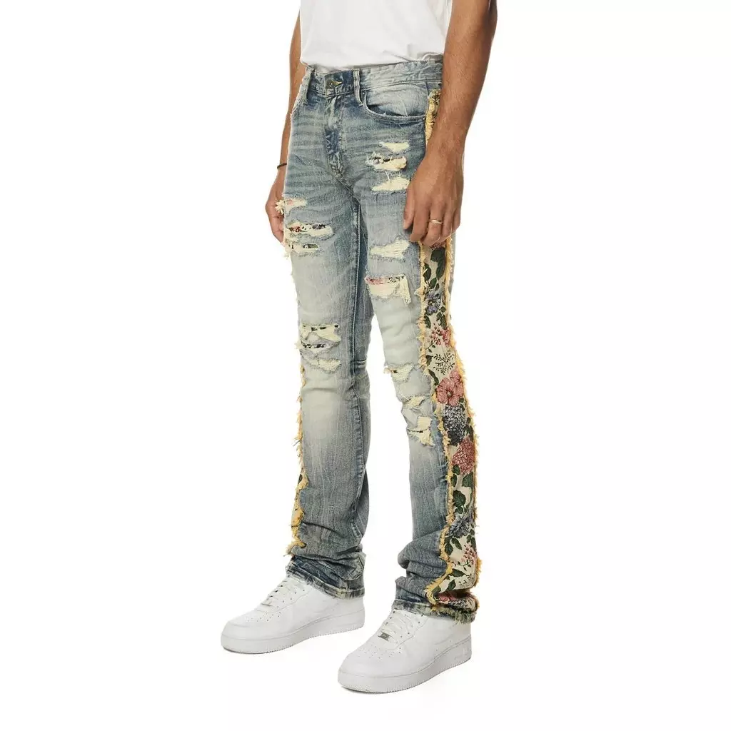 Smoke Rise Men's Tapestry Straight Fit Denim Jeans - Hillside Blue