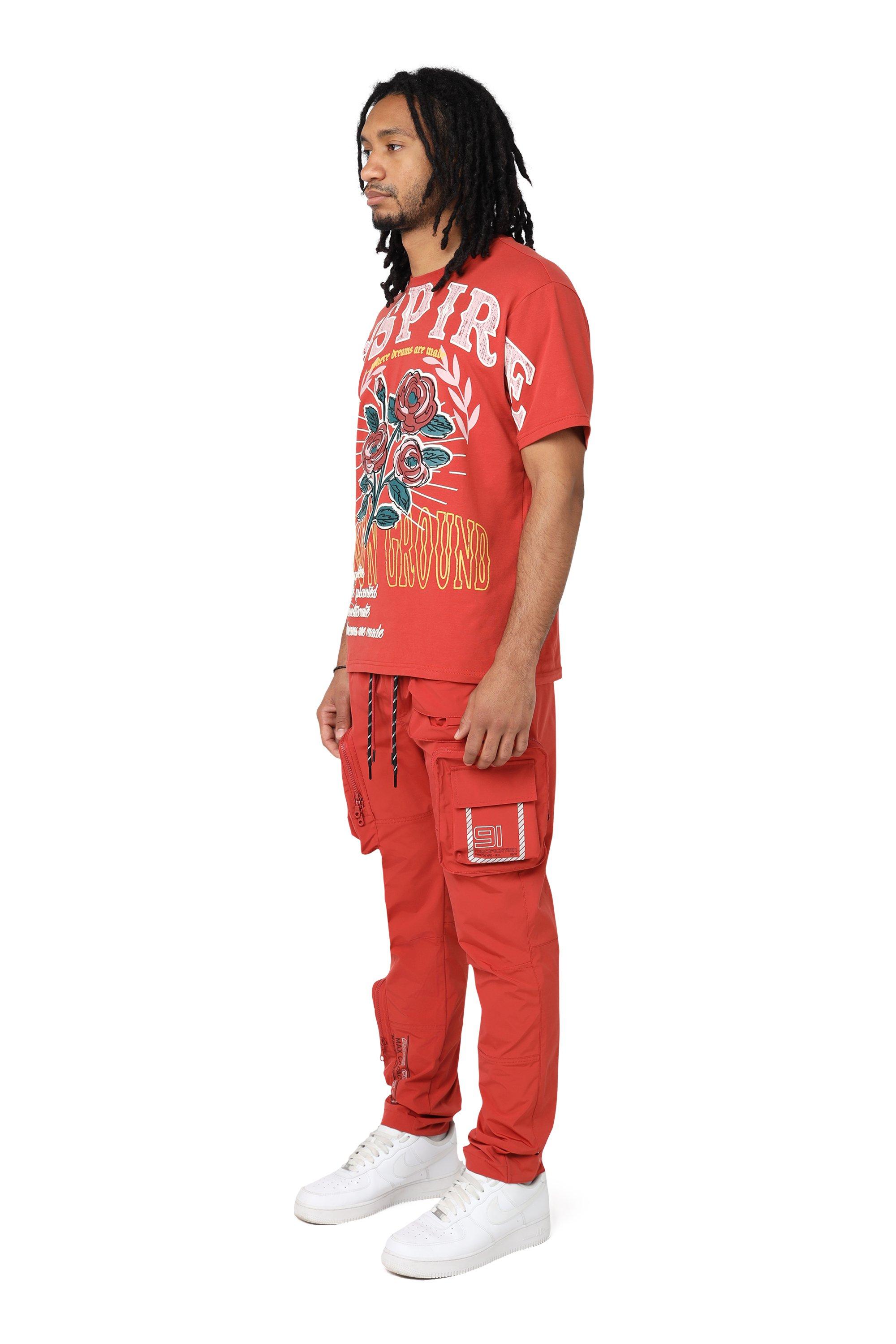 Smoke Rise Men's Utility Nylon Cargo Pants - Rust - RUST Thumbnail View 3