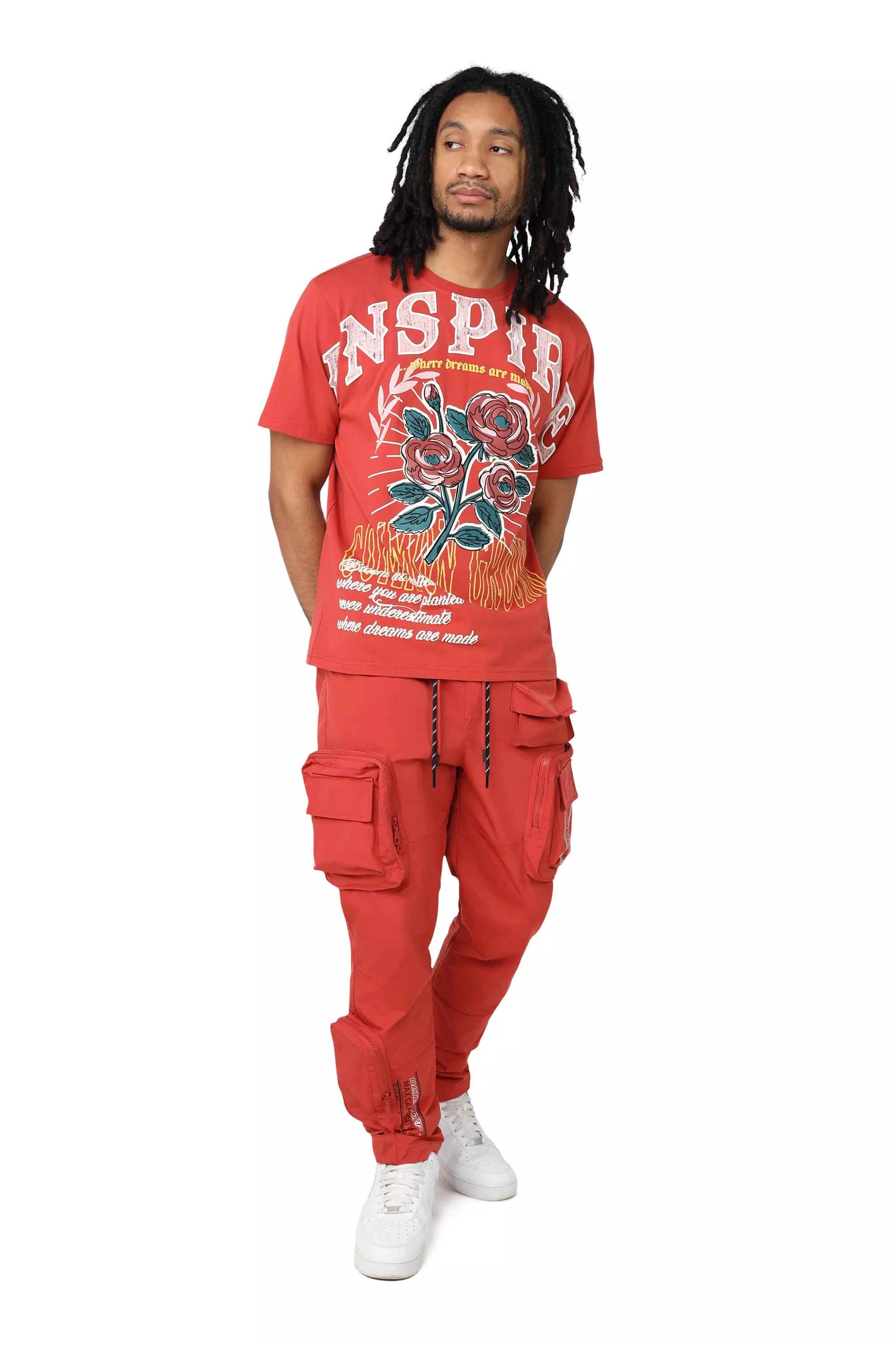 Smoke Rise Men's Utility Nylon Cargo Pants - Rust - RUST