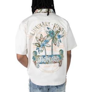 Smoke Rise Men's Monaco Tapestry Shirt - Chalk