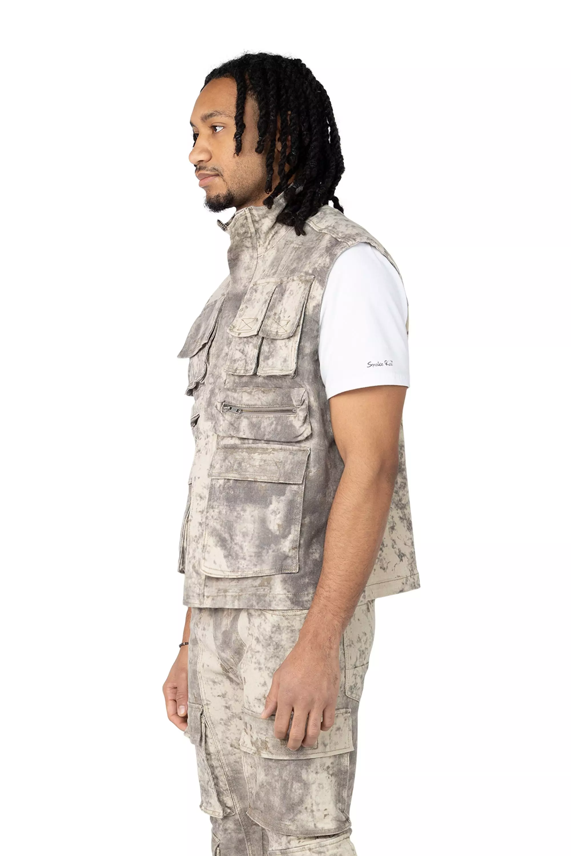Smoke Rise Men's Twill Utility Vest - Solar Khaki - KHAKI
